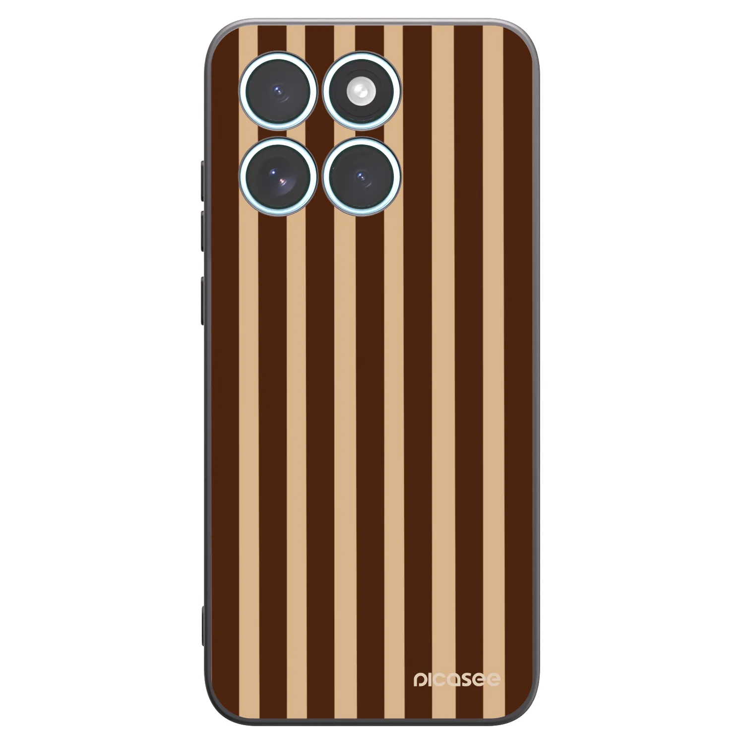 Picasee fekete szilikon tok az alábbi mobiltelefonokra Motorola Edge 70 Fusion - Brown lines