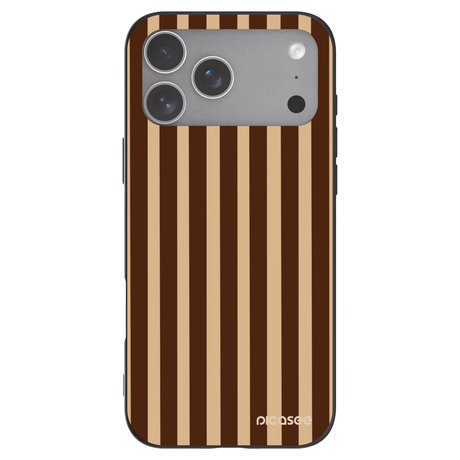 Picasee fekete szilikon tok az alábbi mobiltelefonokra Apple iPhone 18 Pro Max - Brown lines