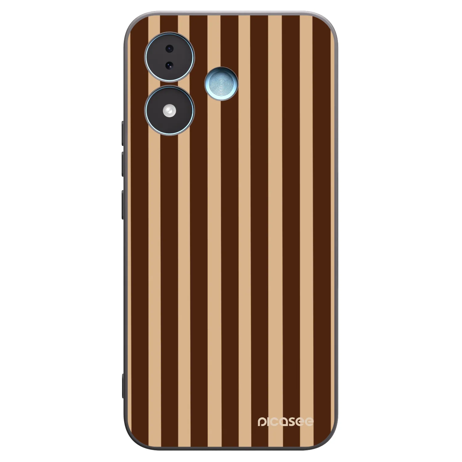 Picasee fekete szilikon tok az alábbi mobiltelefonokra Xiaomi Redmi Note 17 5G - Brown lines