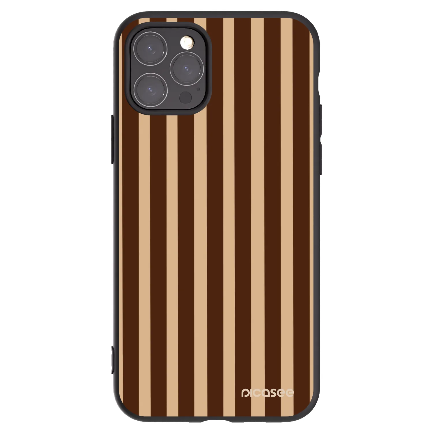 Picasee fekete szilikon tok az alábbi mobiltelefonokra Apple iPhone 11 Pro - Brown lines