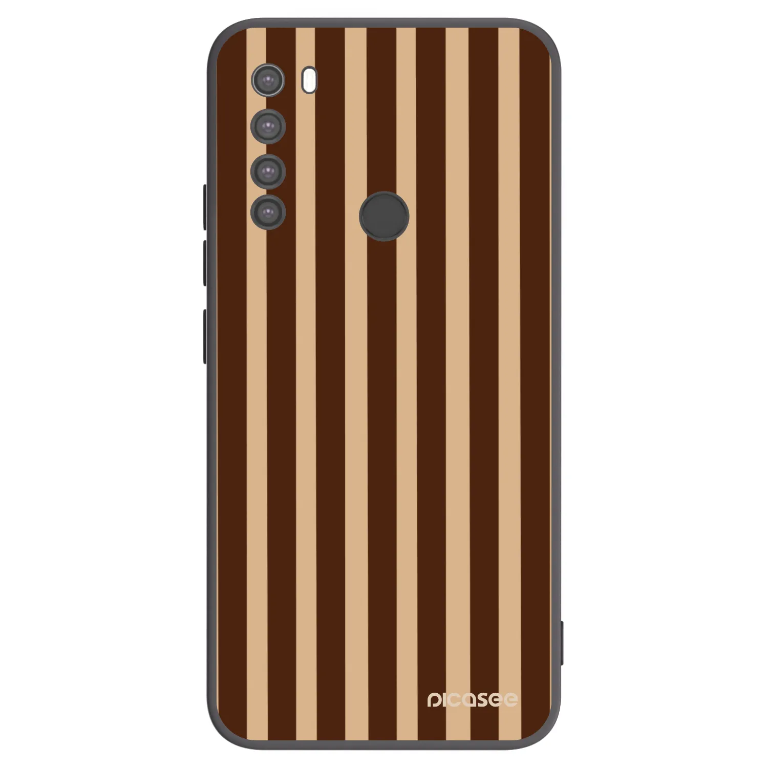 Picasee fekete szilikon tok az alábbi mobiltelefonokra Xiaomi Redmi Note 8 - Brown lines
