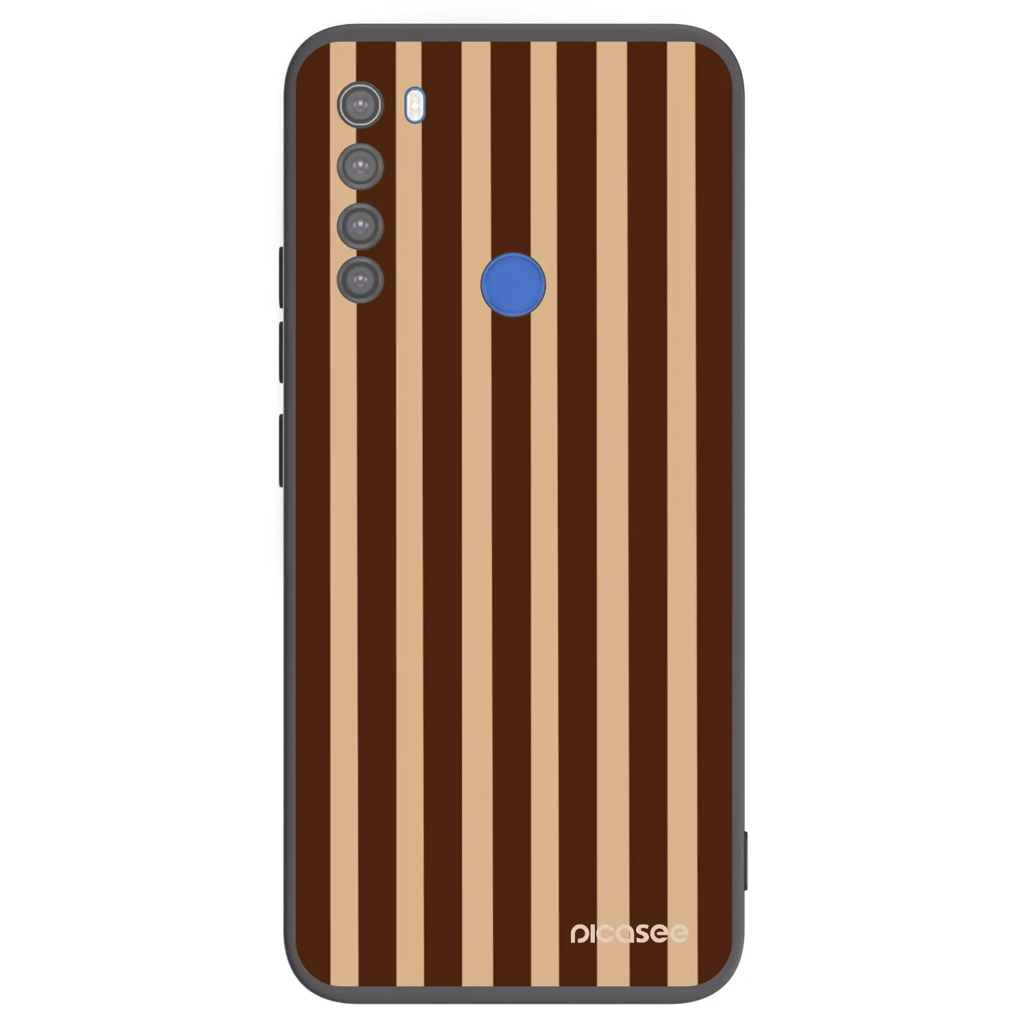 Picasee fekete szilikon tok az alábbi mobiltelefonokra Xiaomi Redmi Note 8T - Brown lines