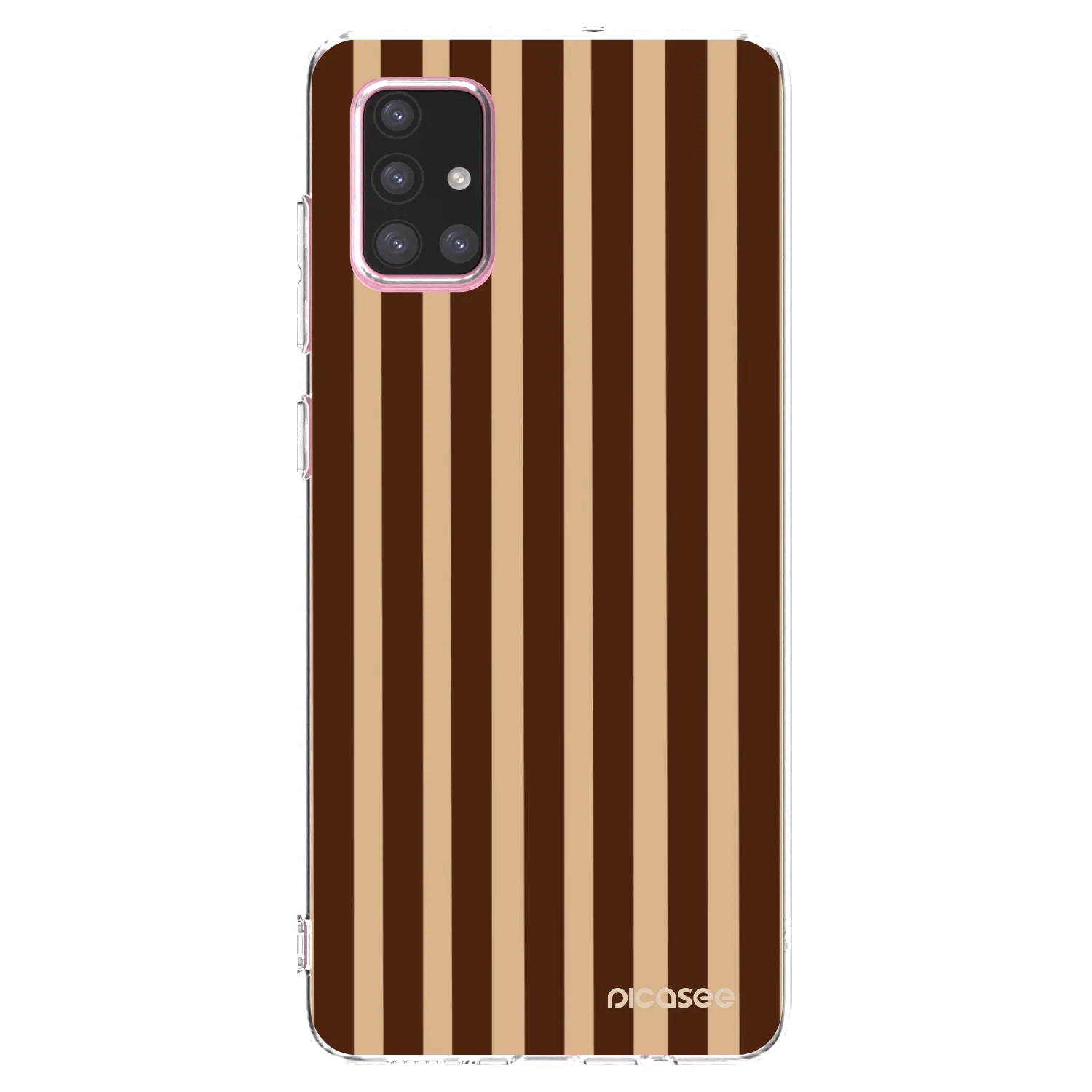 Picasee átlátszó szilikon tok az alábbi mobiltelefonokra Samsung Galaxy A71 A715F - Brown lines
