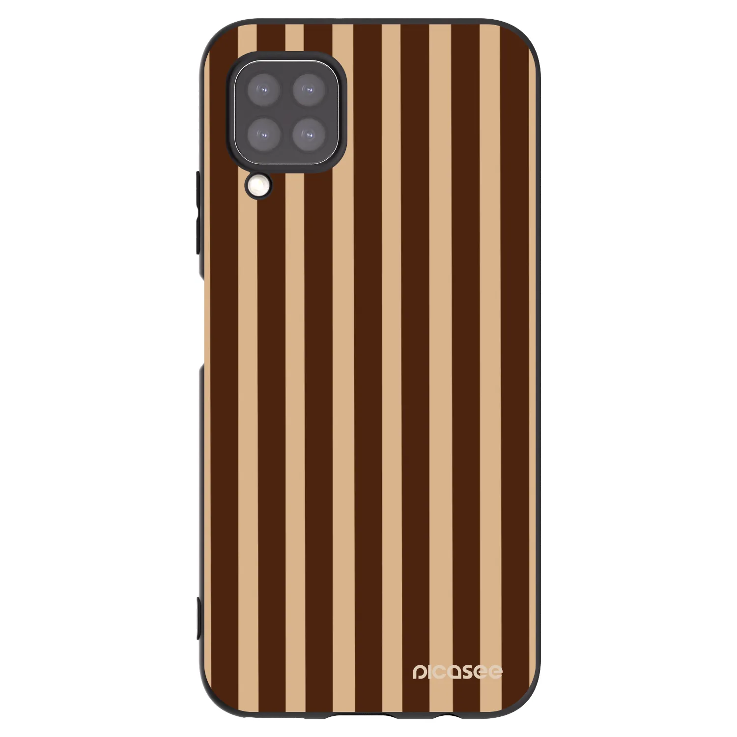 Picasee fekete szilikon tok az alábbi mobiltelefonokra Huawei P40 Lite - Brown lines
