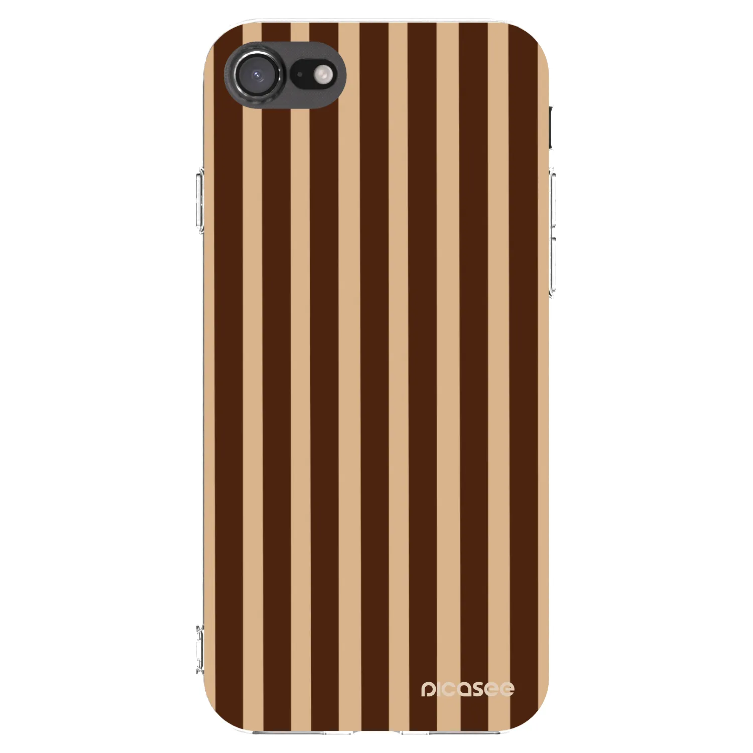 Picasee átlátszó szilikon tok az alábbi mobiltelefonokra Apple iPhone SE 2020 - Brown lines