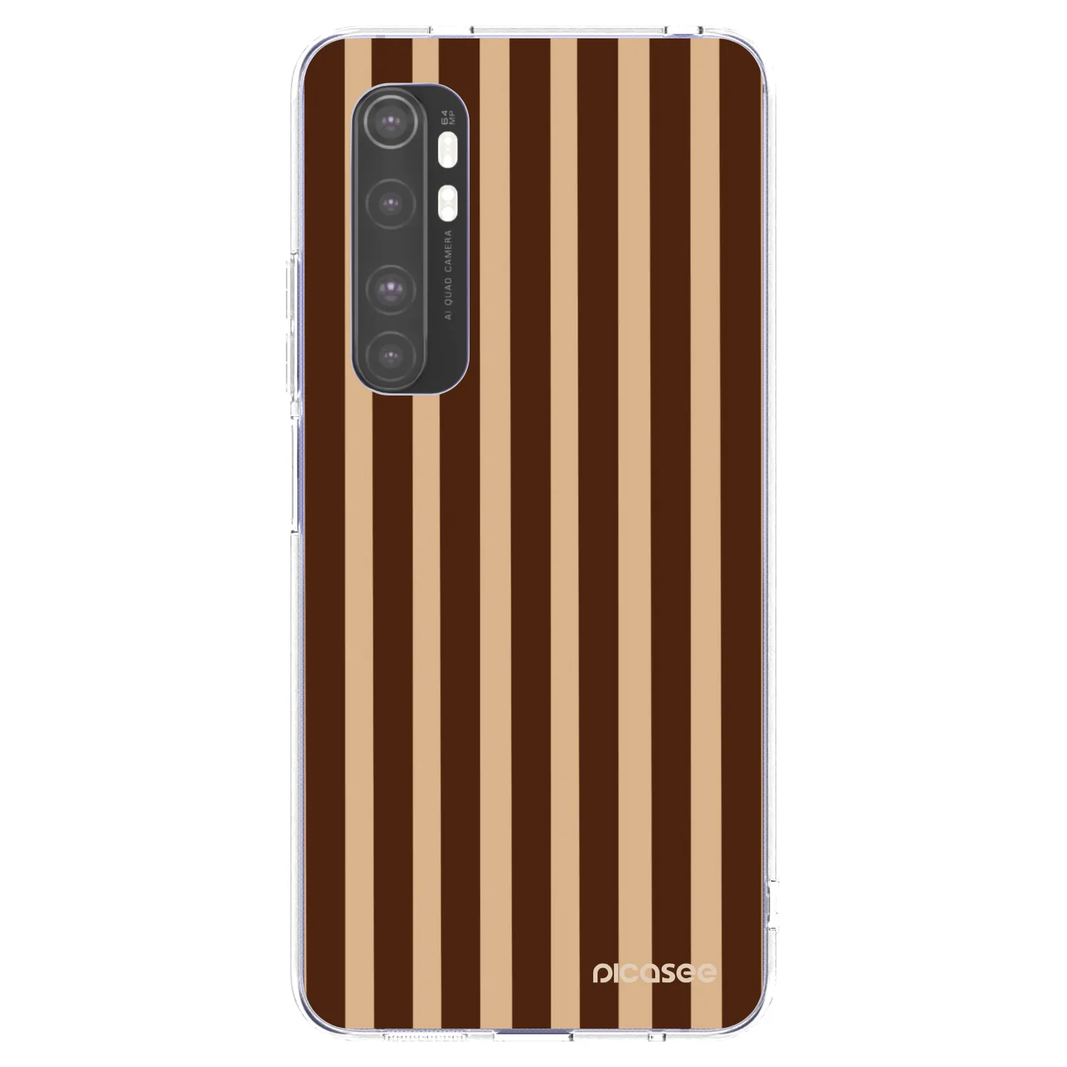 Picasee átlátszó szilikon tok az alábbi mobiltelefonokra Xiaomi Mi Note 10 Lite - Brown lines