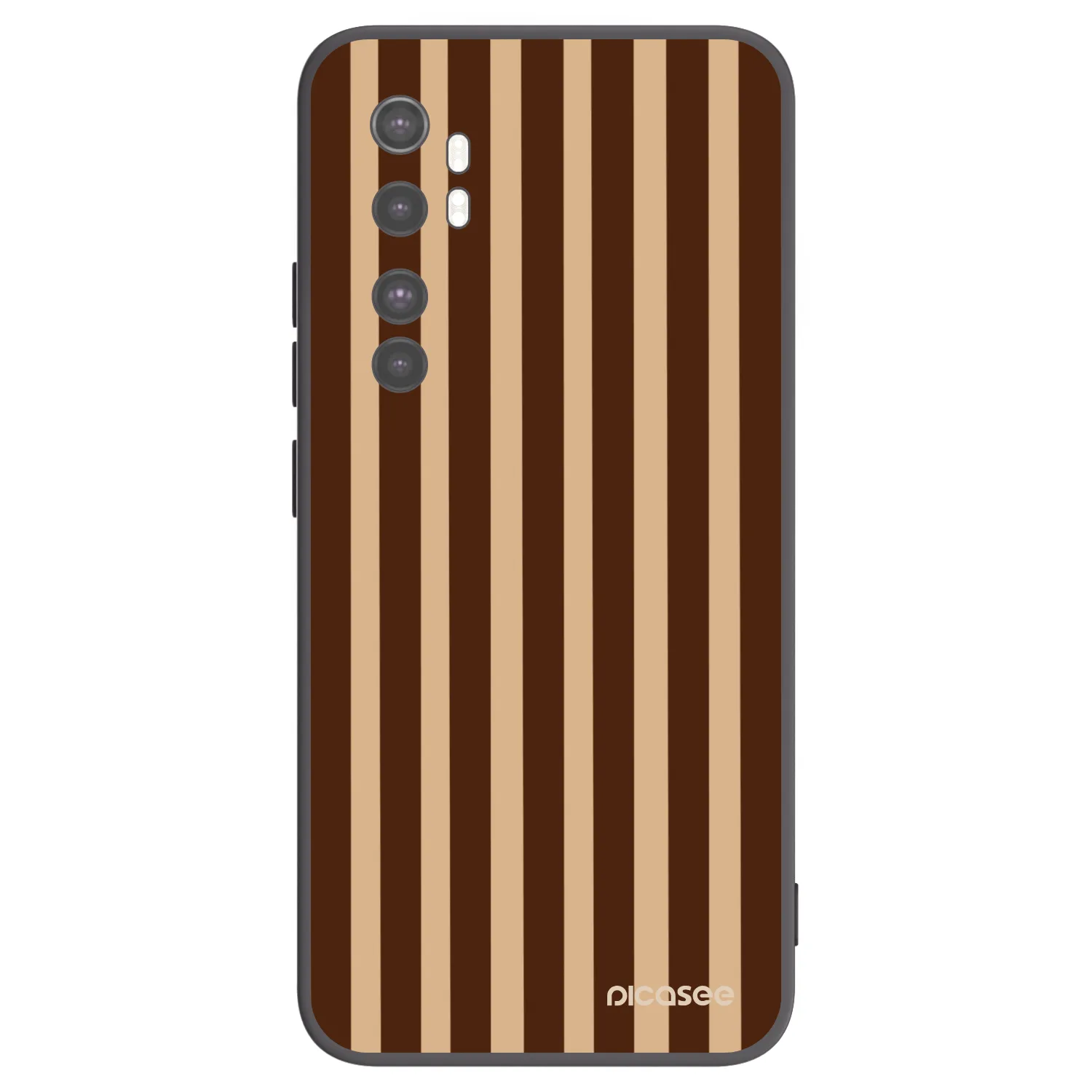 Picasee fekete szilikon tok az alábbi mobiltelefonokra Xiaomi Mi Note 10 Lite - Brown lines