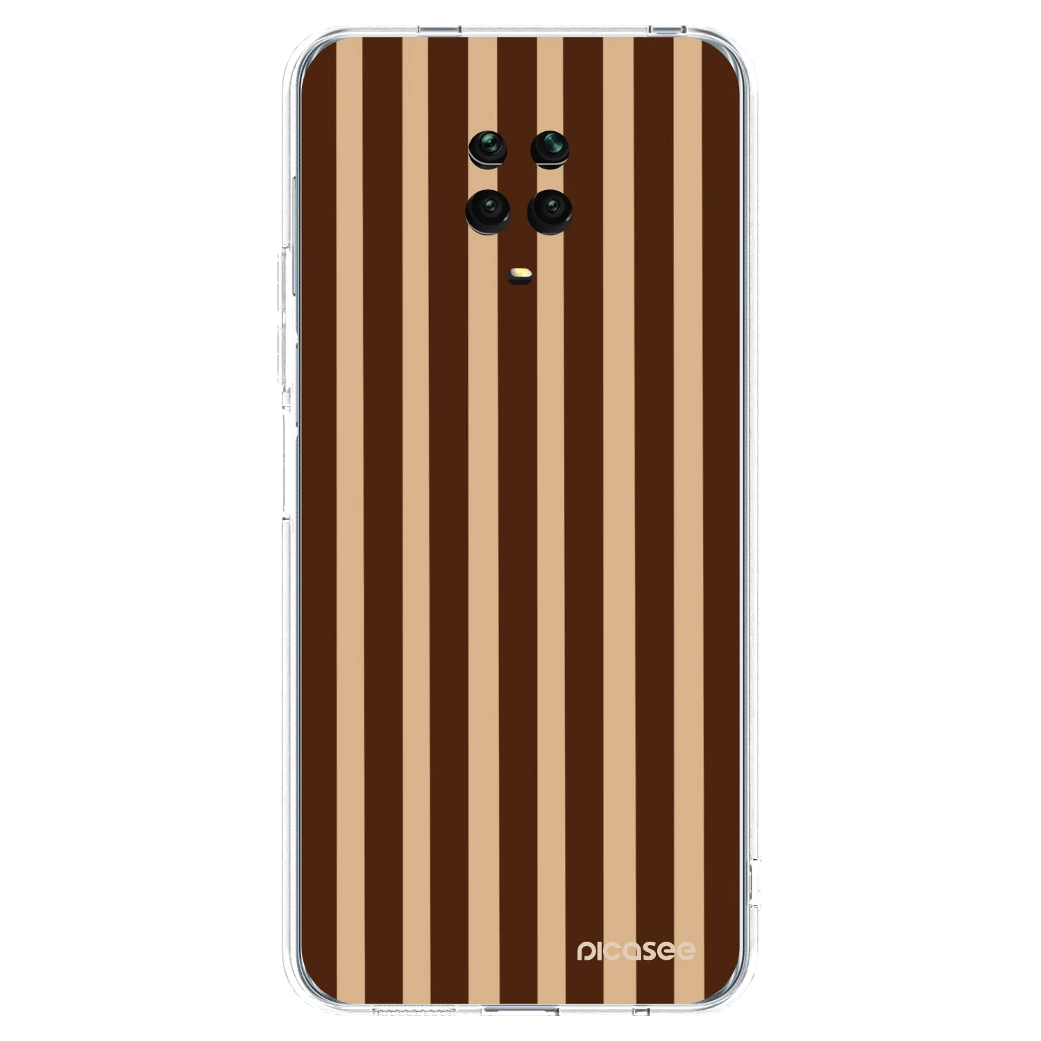 Picasee átlátszó szilikon tok az alábbi mobiltelefonokra Xiaomi Redmi Note 9S - Brown lines