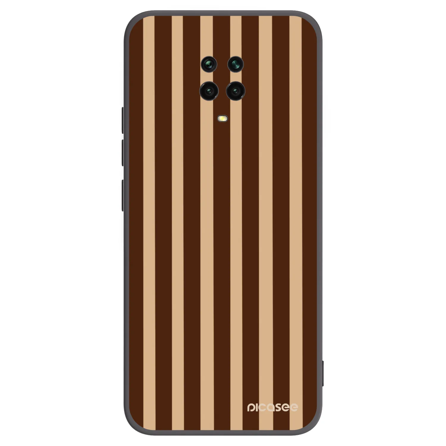 Picasee fekete szilikon tok az alábbi mobiltelefonokra Xiaomi Redmi Note 9S - Brown lines