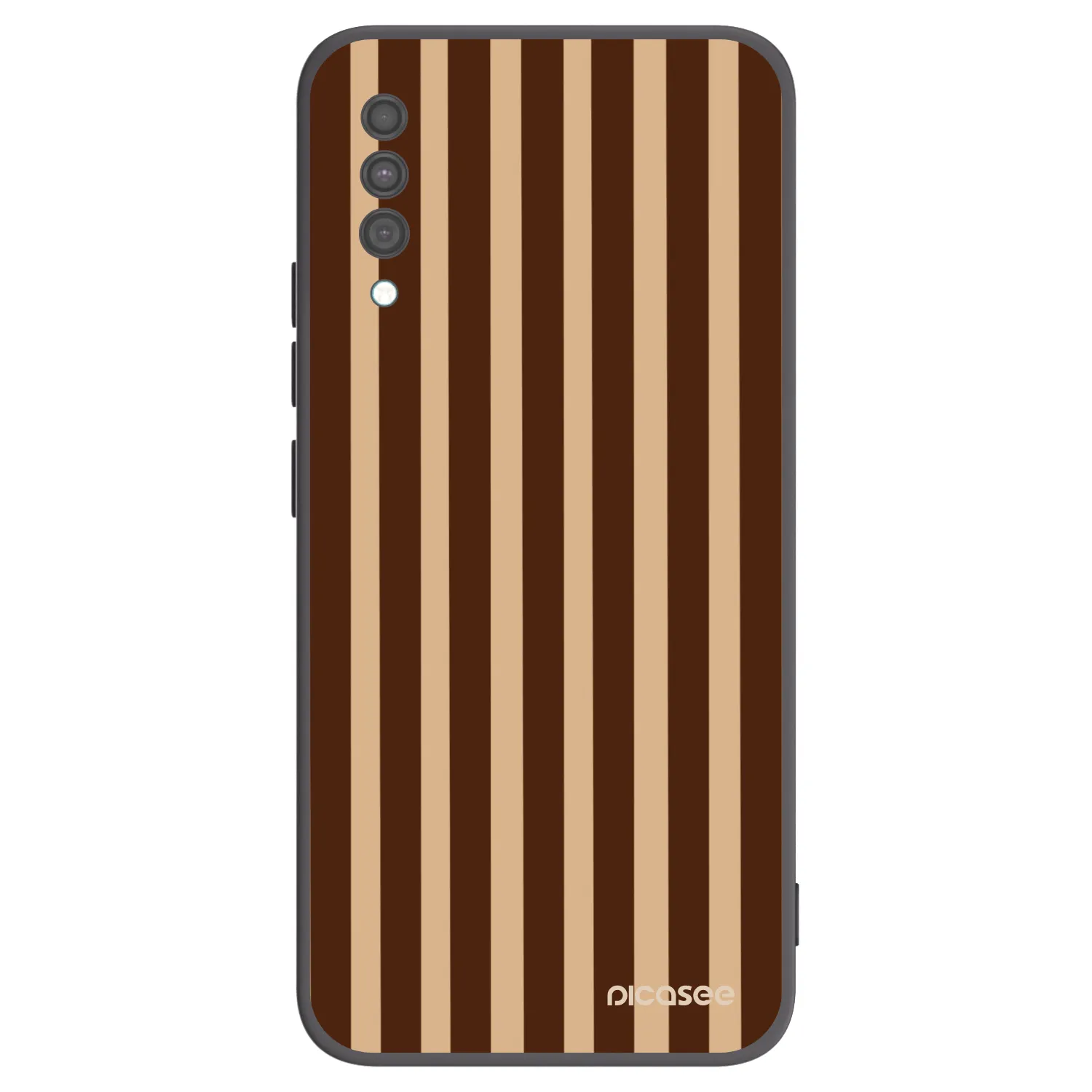 Picasee fekete szilikon tok az alábbi mobiltelefonokra Samsung Galaxy A30s A307F - Brown lines
