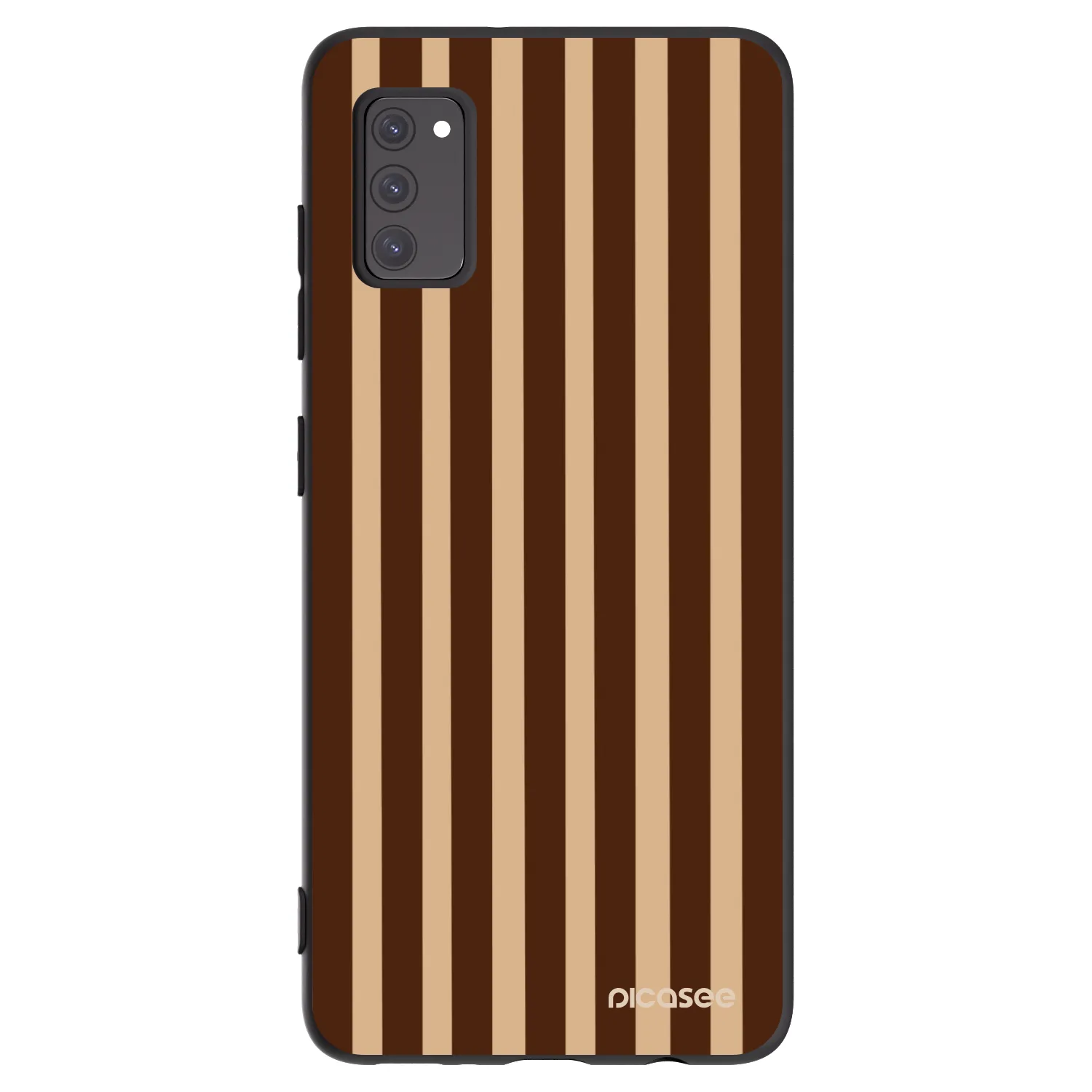 Picasee fekete szilikon tok az alábbi mobiltelefonokra Samsung Galaxy A41 A415F - Brown lines