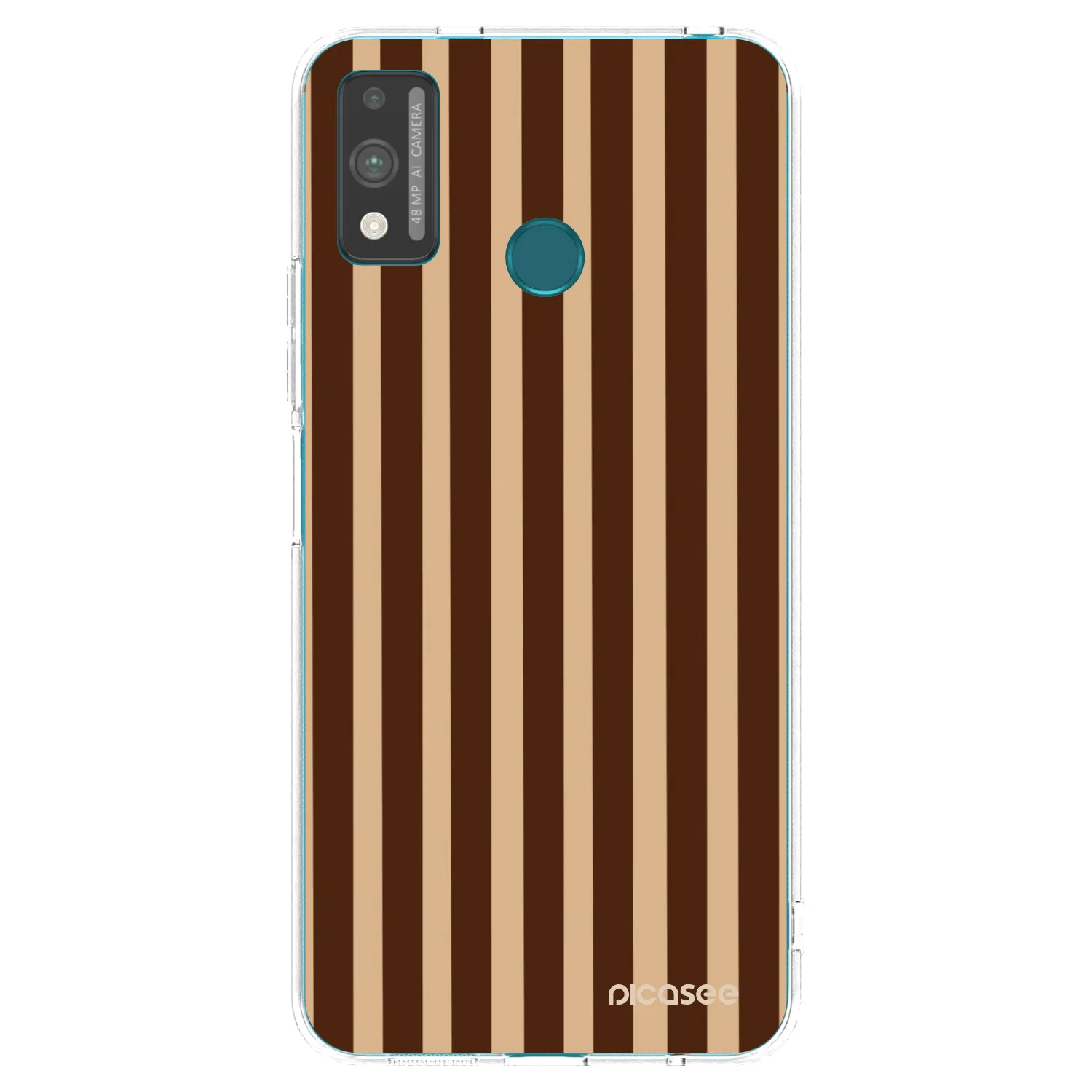 Picasee átlátszó szilikon tok az alábbi mobiltelefonokra Honor 9X Lite - Brown lines