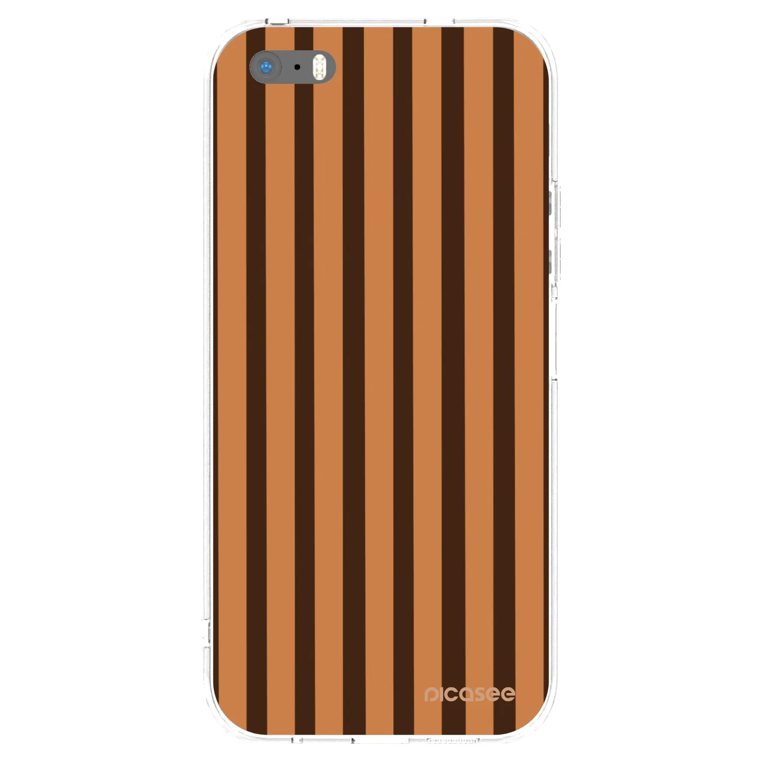 Picasee átlátszó szilikon tok az alábbi mobiltelefonokra Apple iPhone 5/5S/SE - Caramel lines