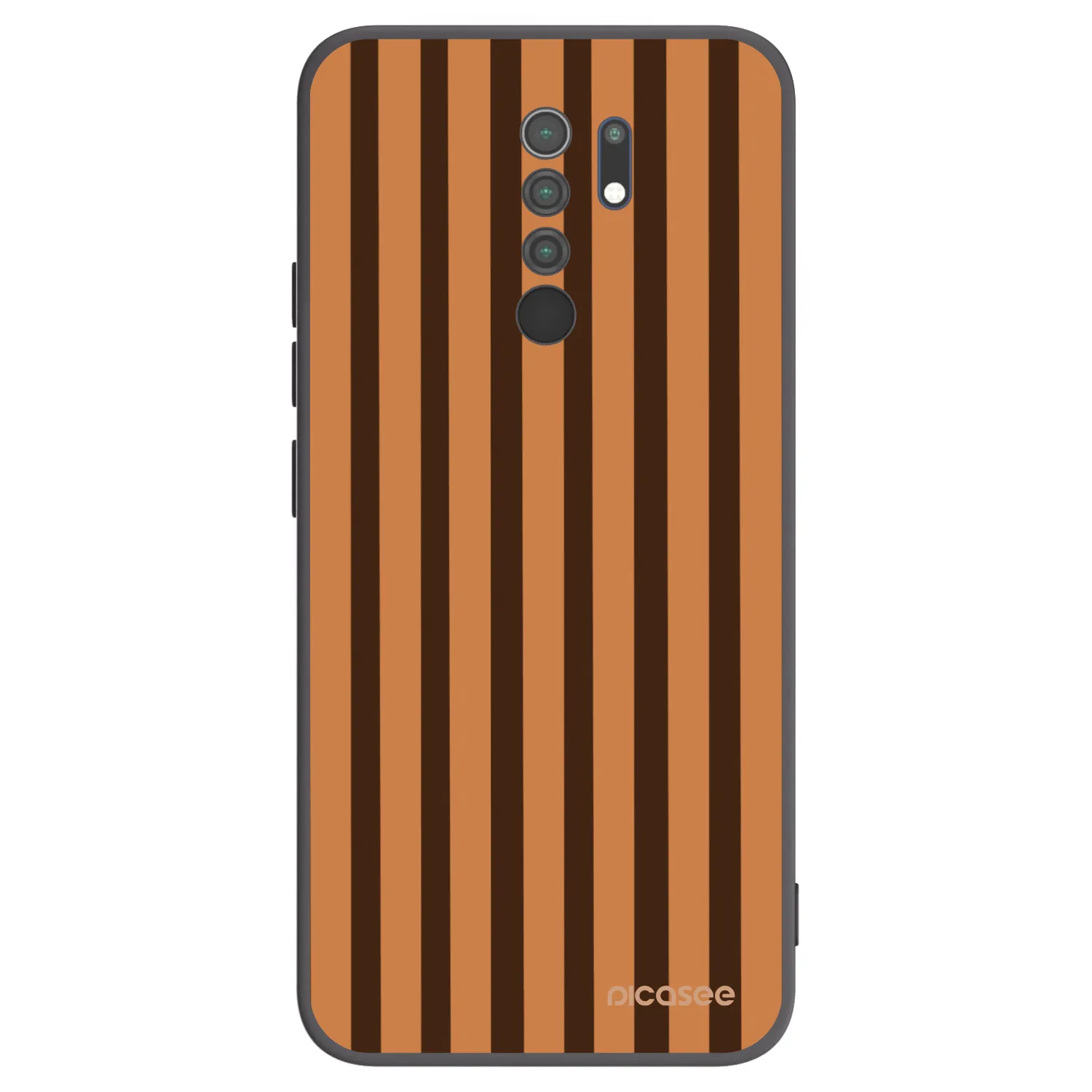 Picasee fekete szilikon tok az alábbi mobiltelefonokra Xiaomi Redmi 9 - Caramel lines