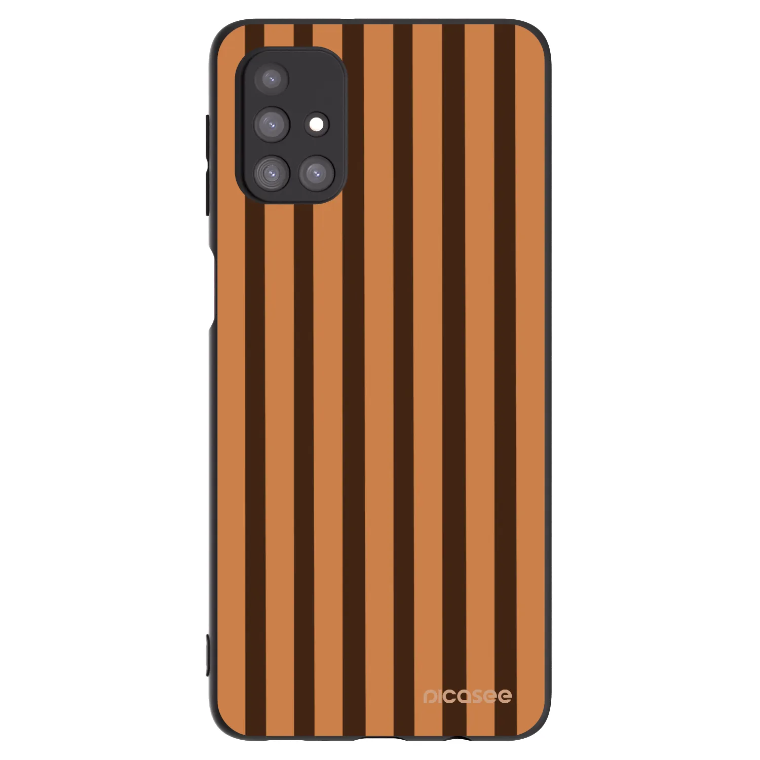 Picasee fekete szilikon tok az alábbi mobiltelefonokra Samsung Galaxy M31s - Caramel lines