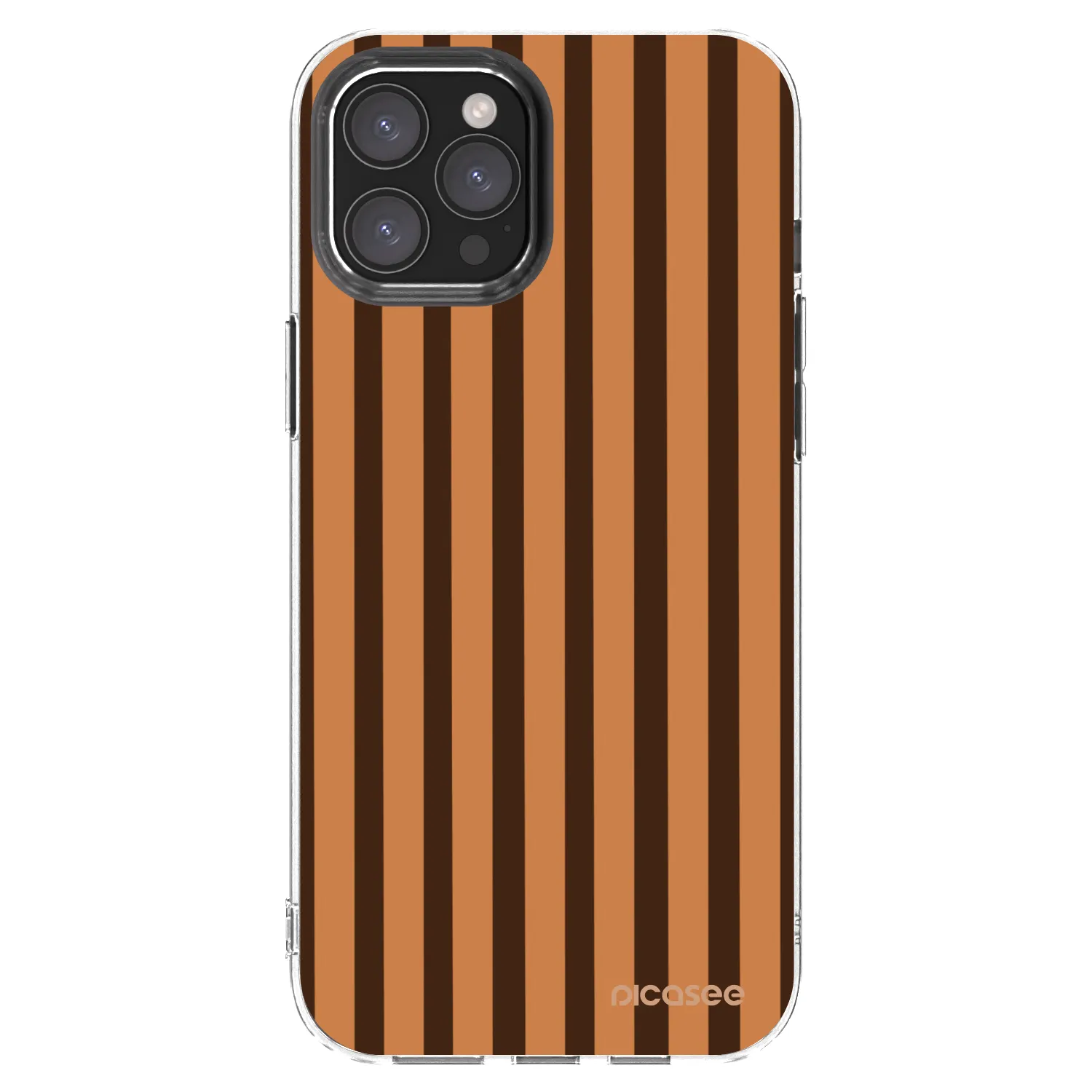 Picasee átlátszó szilikon tok az alábbi mobiltelefonokra Apple iPhone 12 Pro Max - Caramel lines