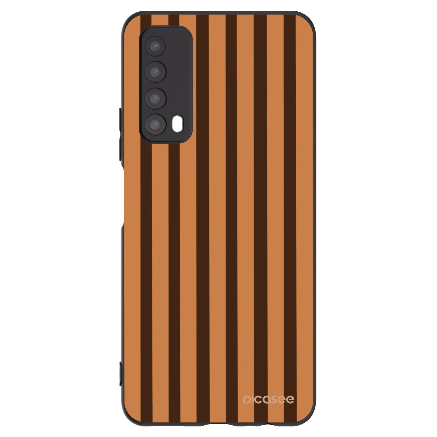 Picasee fekete szilikon tok az alábbi mobiltelefonokra Huawei P Smart 2021 - Caramel lines