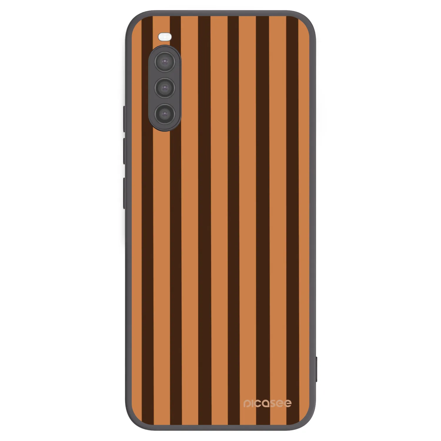 Picasee fekete szilikon tok az alábbi mobiltelefonokra Sony Xperia 10 II - Caramel lines