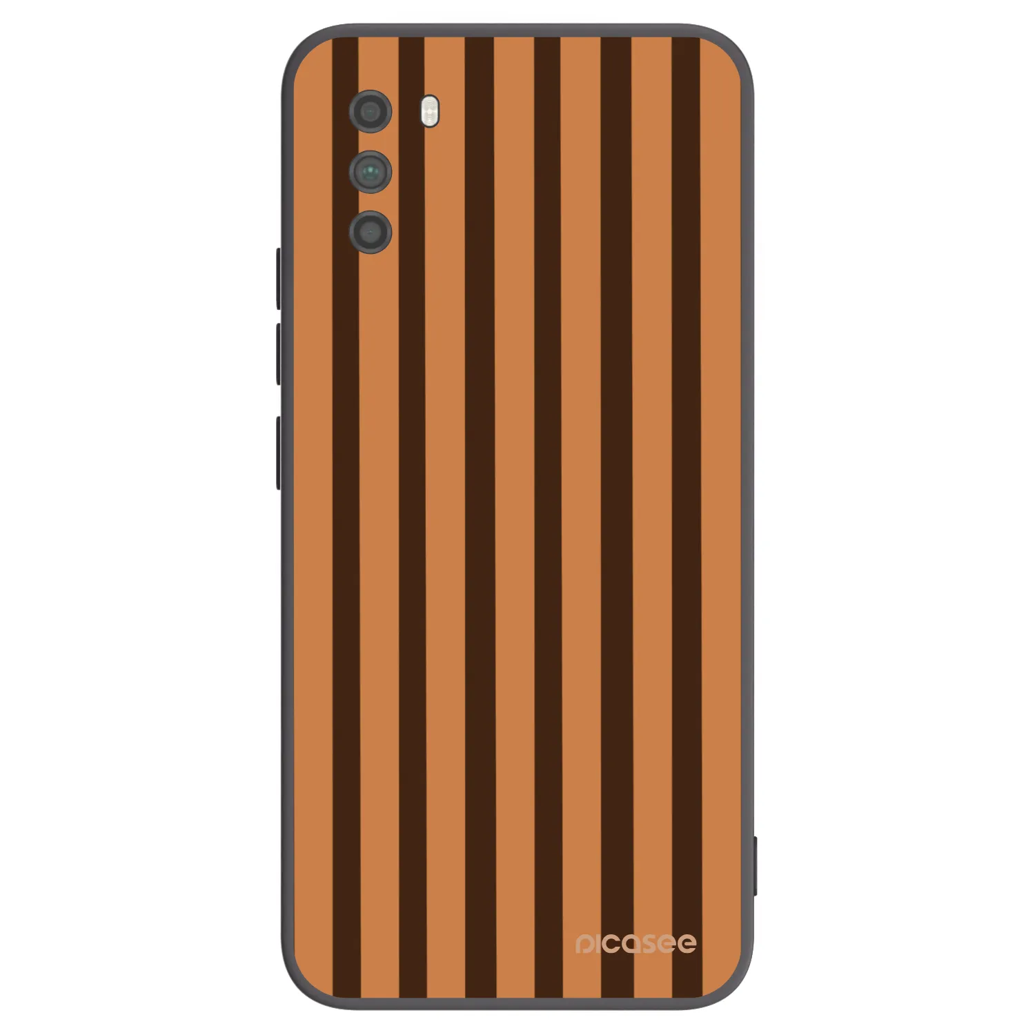 Picasee fekete szilikon tok az alábbi mobiltelefonokra Xiaomi Poco M3 - Caramel lines