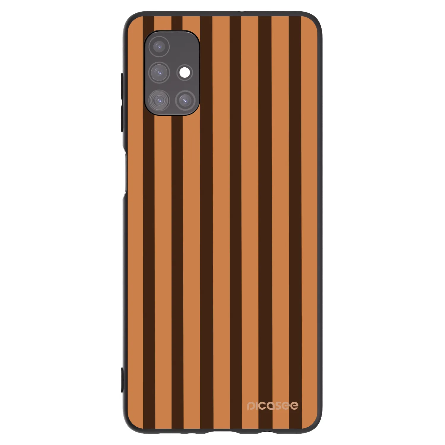 Picasee fekete szilikon tok az alábbi mobiltelefonokra Samsung Galaxy M51 M515F - Caramel lines