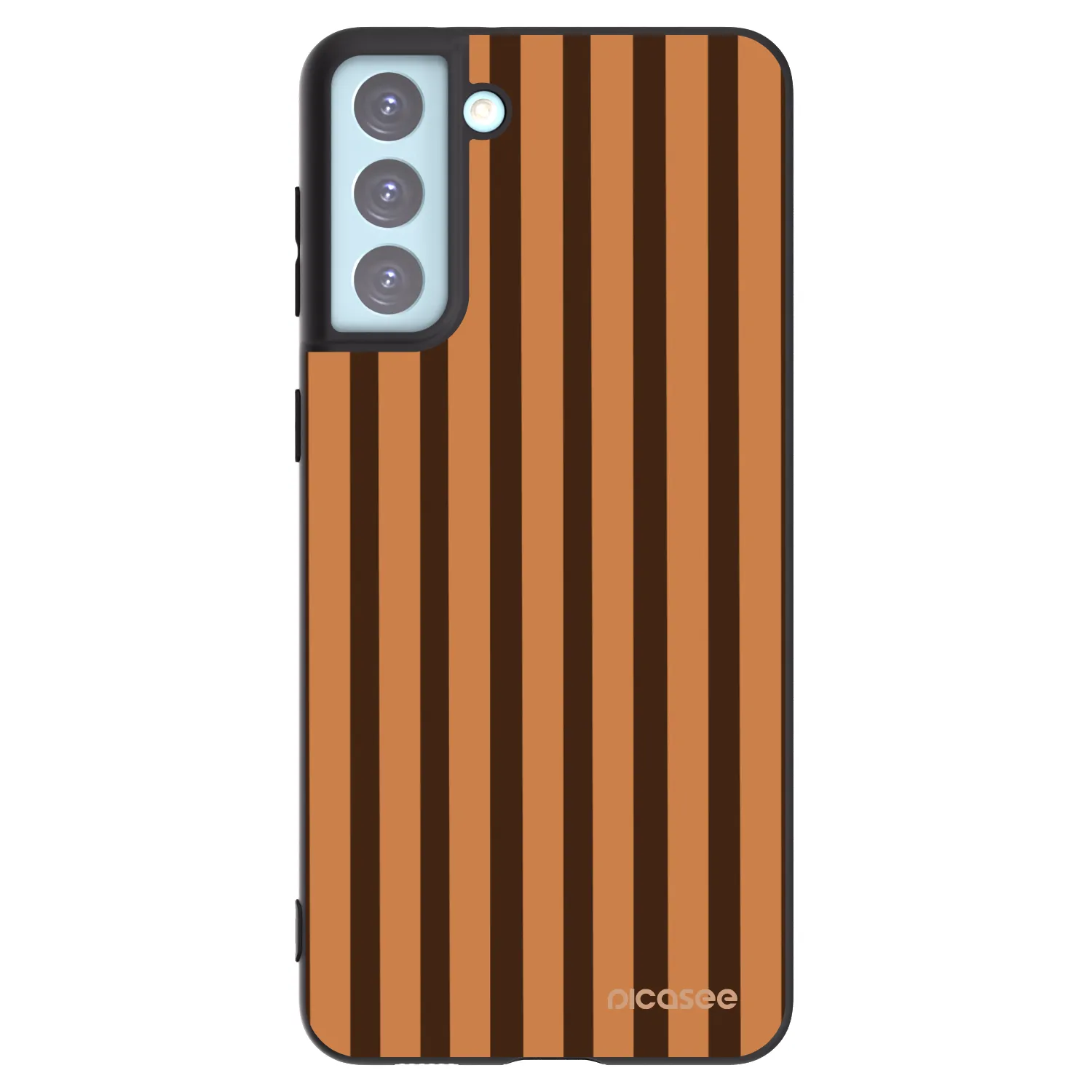Picasee fekete szilikon tok az alábbi mobiltelefonokra Samsung Galaxy S21+ 5G G996F - Caramel lines