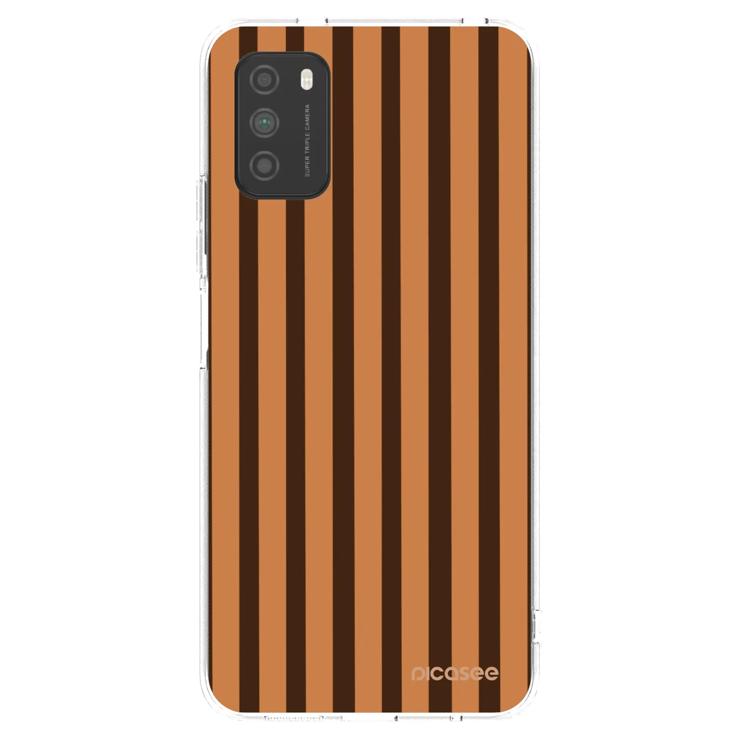Picasee átlátszó szilikon tok az alábbi mobiltelefonokra Xiaomi Poco M3 - Caramel lines