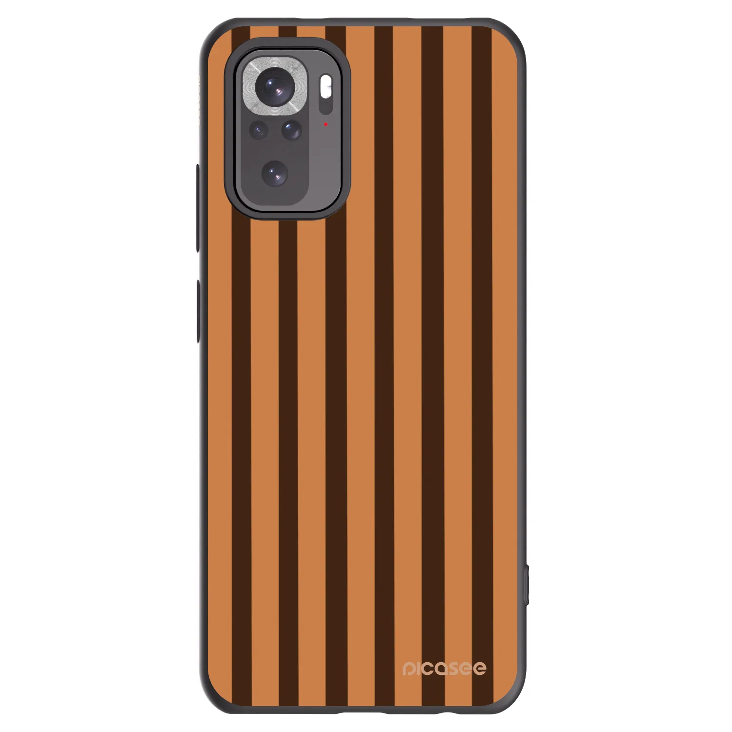 Picasee fekete szilikon tok az alábbi mobiltelefonokra Xiaomi Redmi Note 10 - Caramel lines