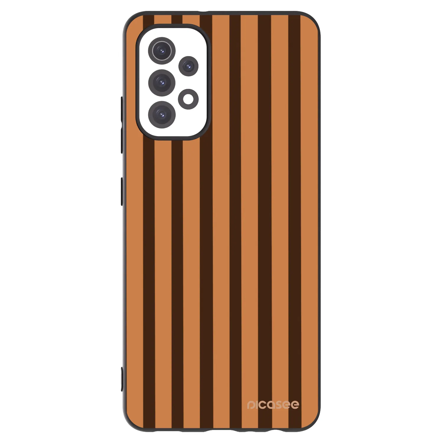 Picasee fekete szilikon tok az alábbi mobiltelefonokra Samsung Galaxy A32 5G A326B - Caramel lines