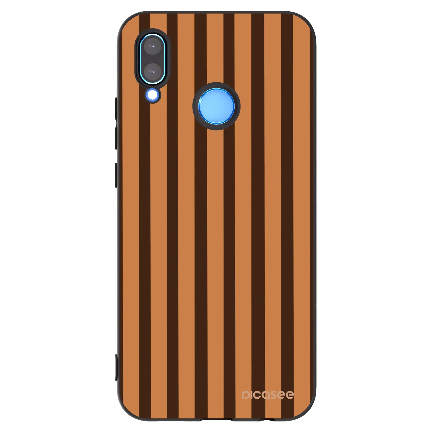 Picasee fekete szilikon tok az alábbi mobiltelefonokra Huawei P20 Lite - Caramel lines