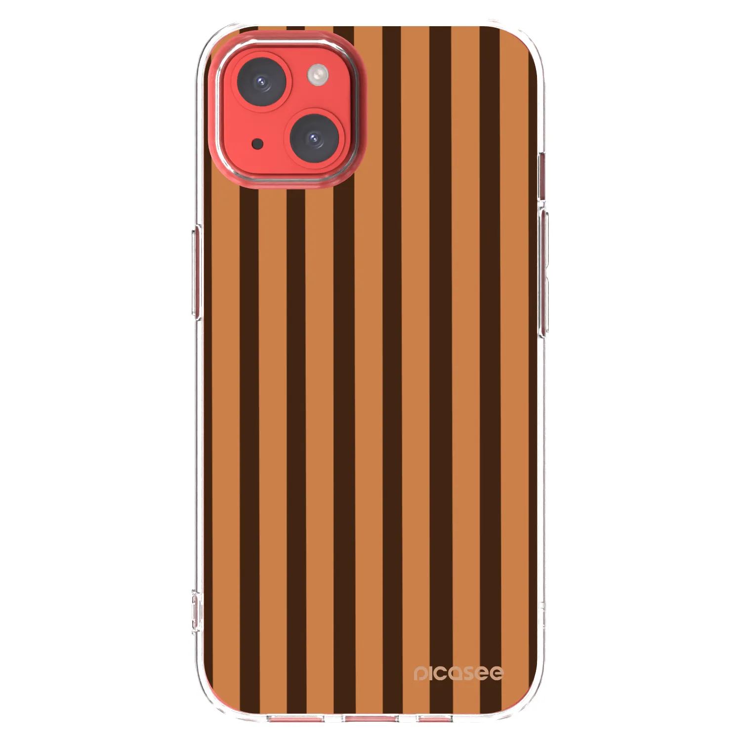 Picasee átlátszó szilikon tok az alábbi mobiltelefonokra Apple iPhone 13 - Caramel lines