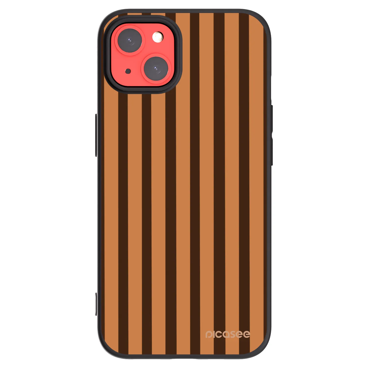 Picasee fekete szilikon tok az alábbi mobiltelefonokra Apple iPhone 13 - Caramel lines