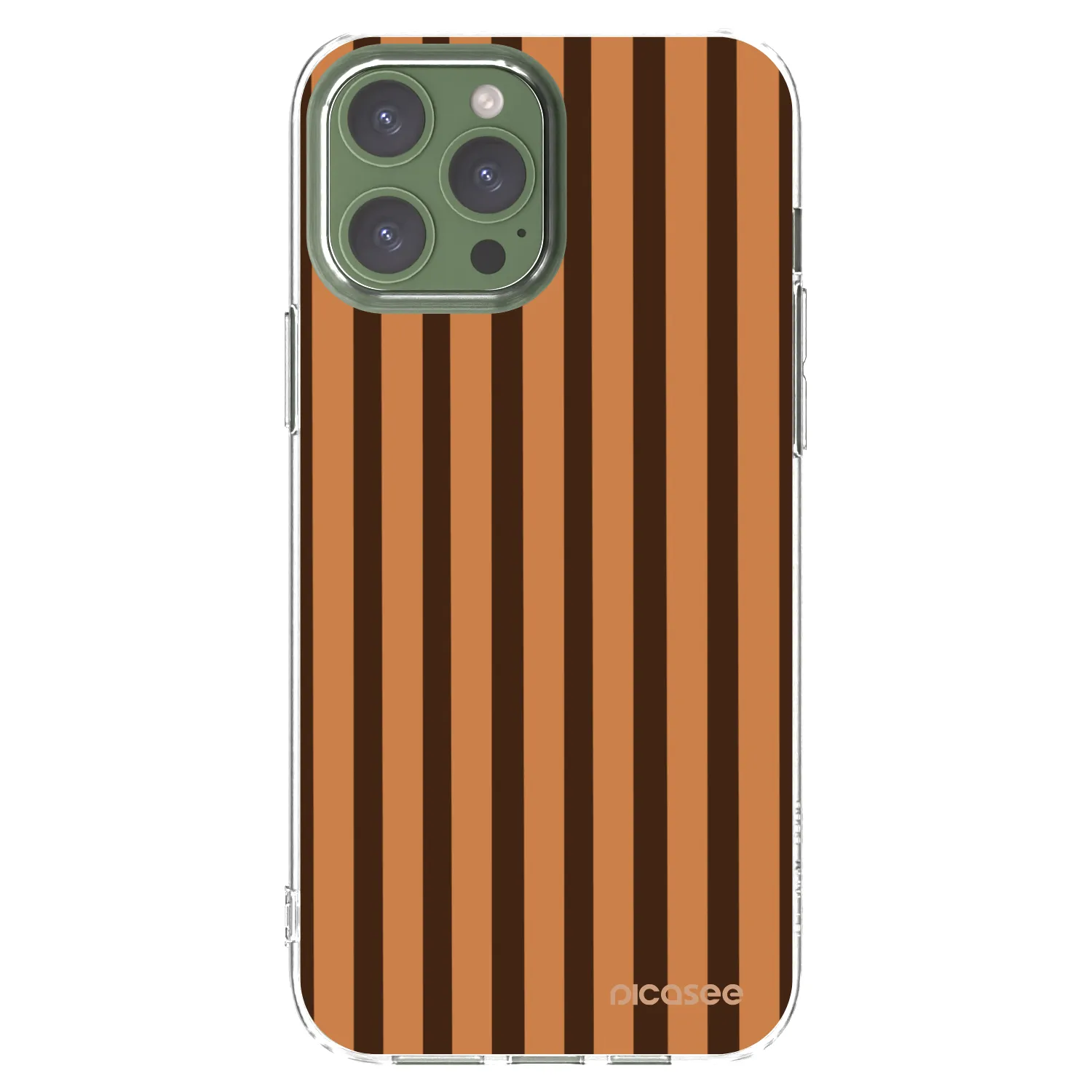 Picasee átlátszó szilikon tok az alábbi mobiltelefonokra Apple iPhone 13 Pro Max - Caramel lines