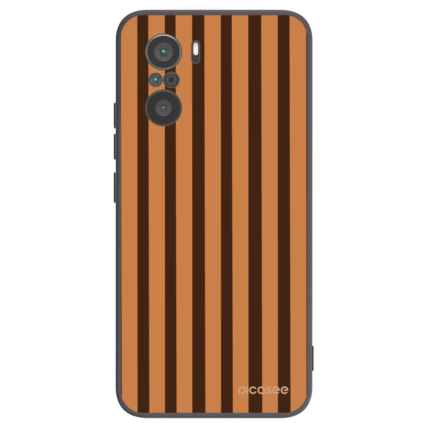Picasee fekete szilikon tok az alábbi mobiltelefonokra Xiaomi Poco F3 - Caramel lines