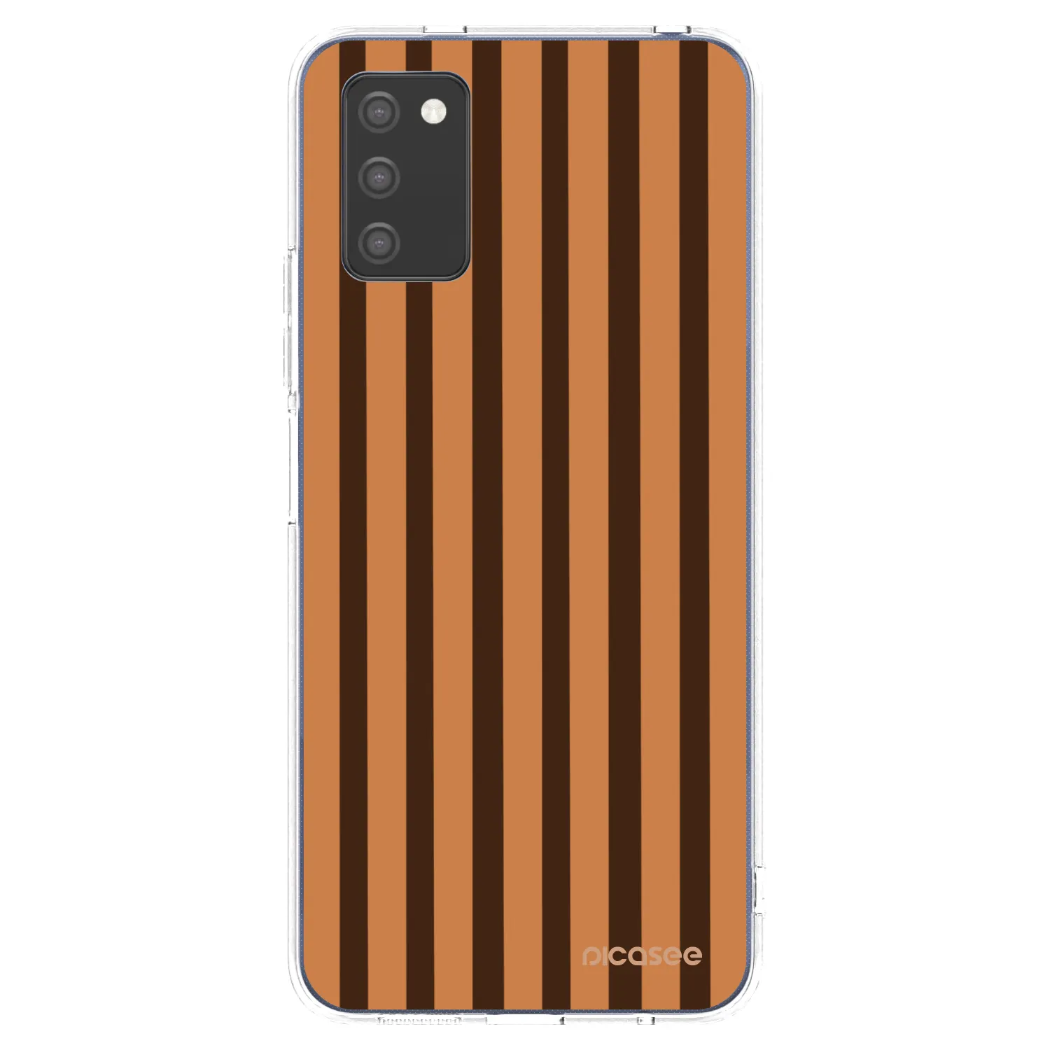 Picasee átlátszó szilikon tok az alábbi mobiltelefonokra Samsung Galaxy A02s A025G - Caramel lines