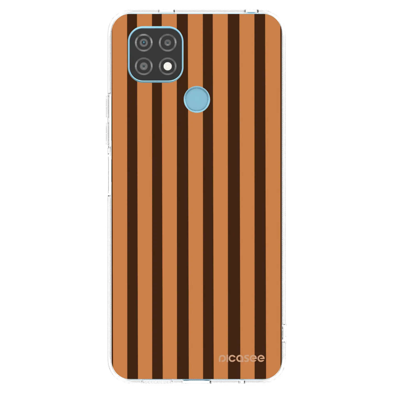 Picasee átlátszó szilikon tok az alábbi mobiltelefonokra Realme C21 - Caramel lines