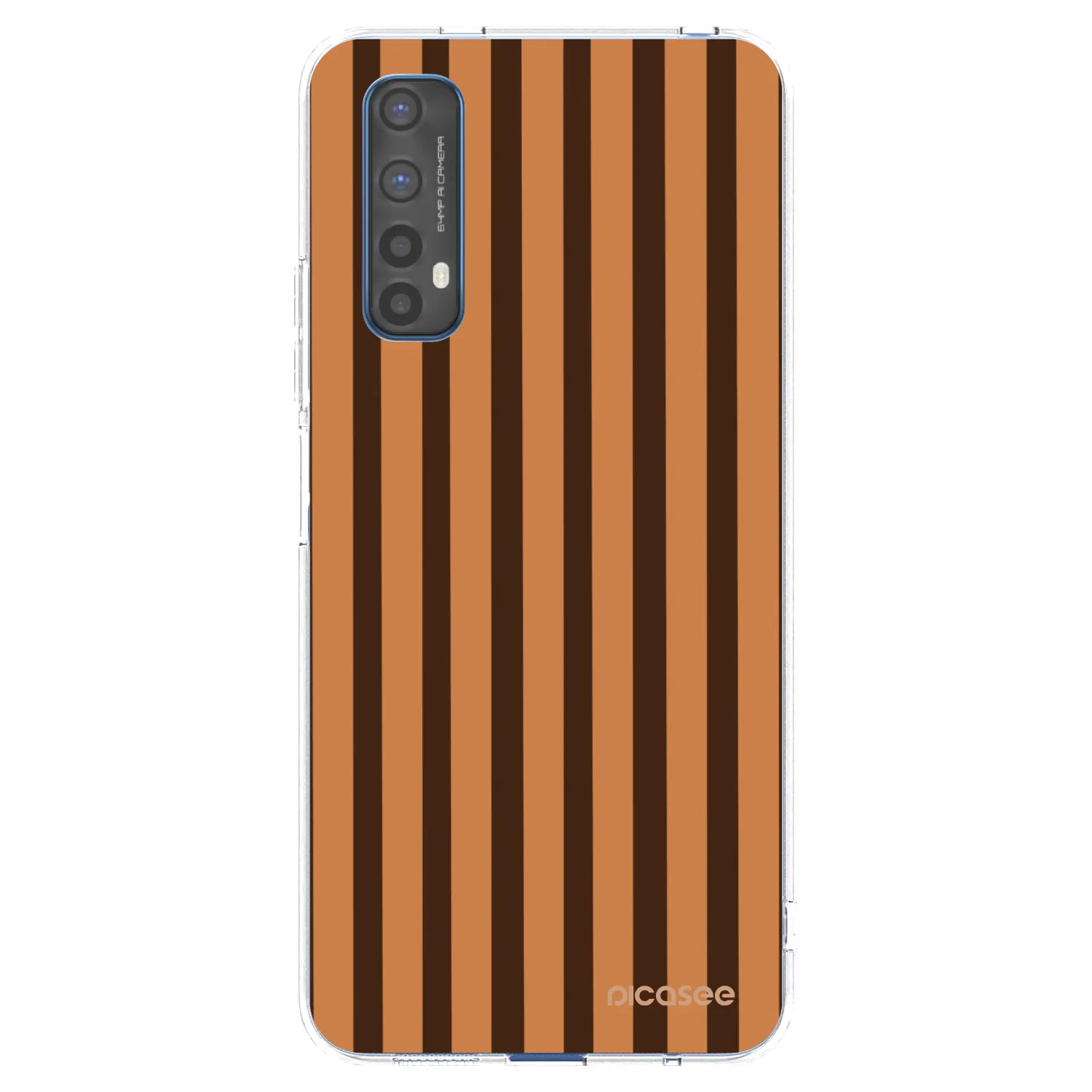 Picasee átlátszó szilikon tok az alábbi mobiltelefonokra Realme 7 - Caramel lines
