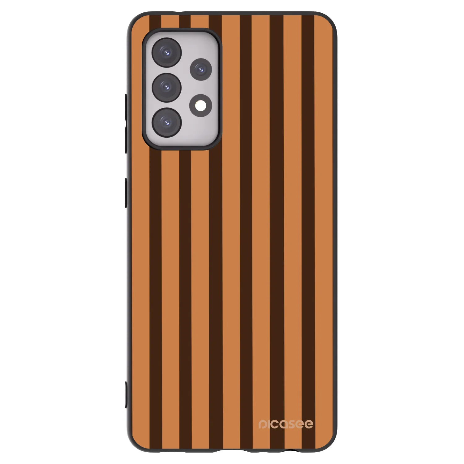 Picasee fekete szilikon tok az alábbi mobiltelefonokra Samsung Galaxy A52s 5G A528B - Caramel lines