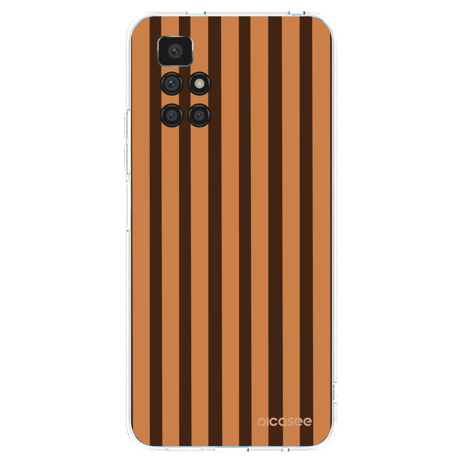 Picasee átlátszó szilikon tok az alábbi mobiltelefonokra Xiaomi Redmi 10 - Caramel lines