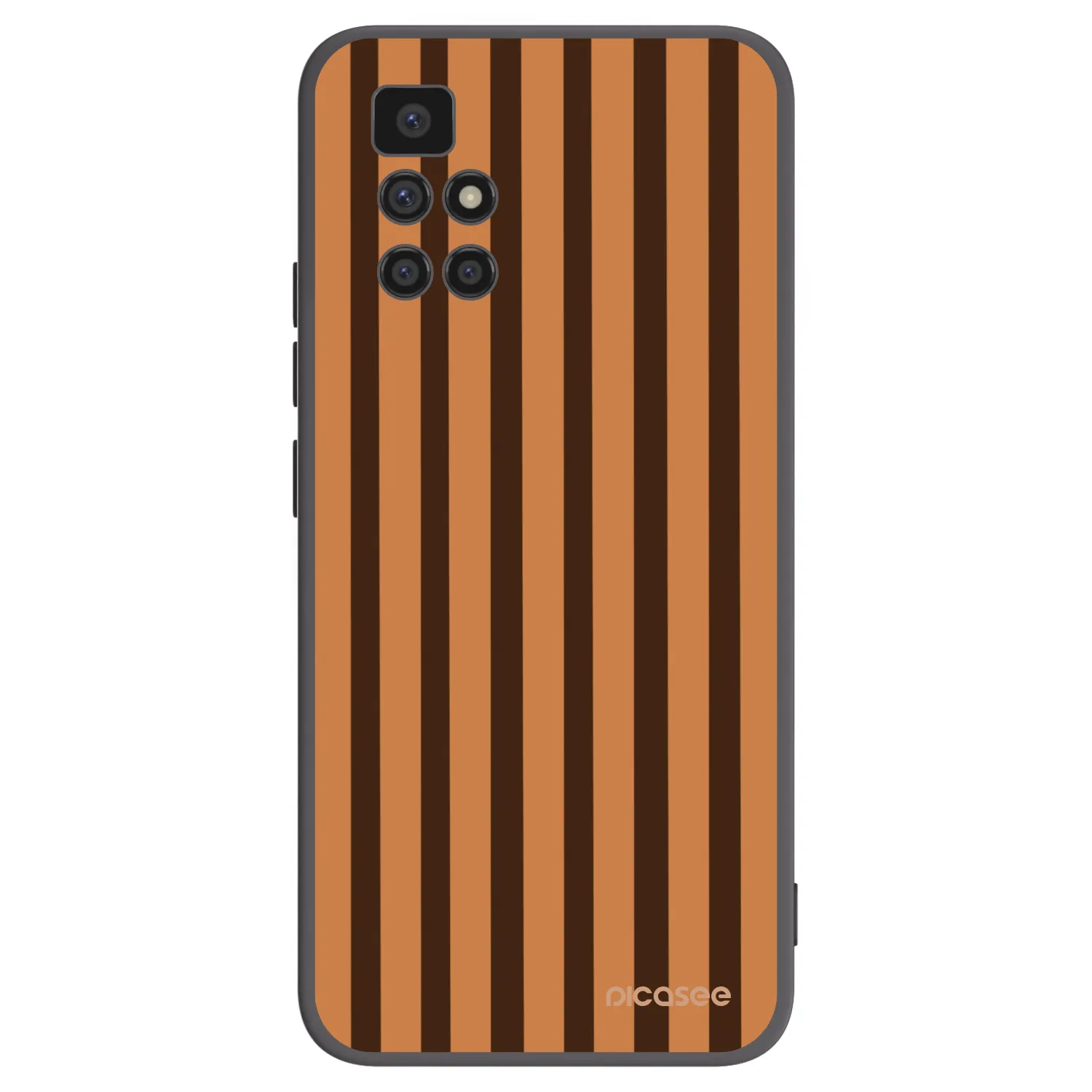 Picasee fekete szilikon tok az alábbi mobiltelefonokra Xiaomi Redmi 10 - Caramel lines