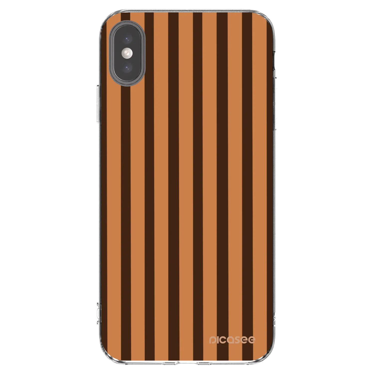 Picasee átlátszó szilikon tok az alábbi mobiltelefonokra Apple iPhone XS Max - Caramel lines