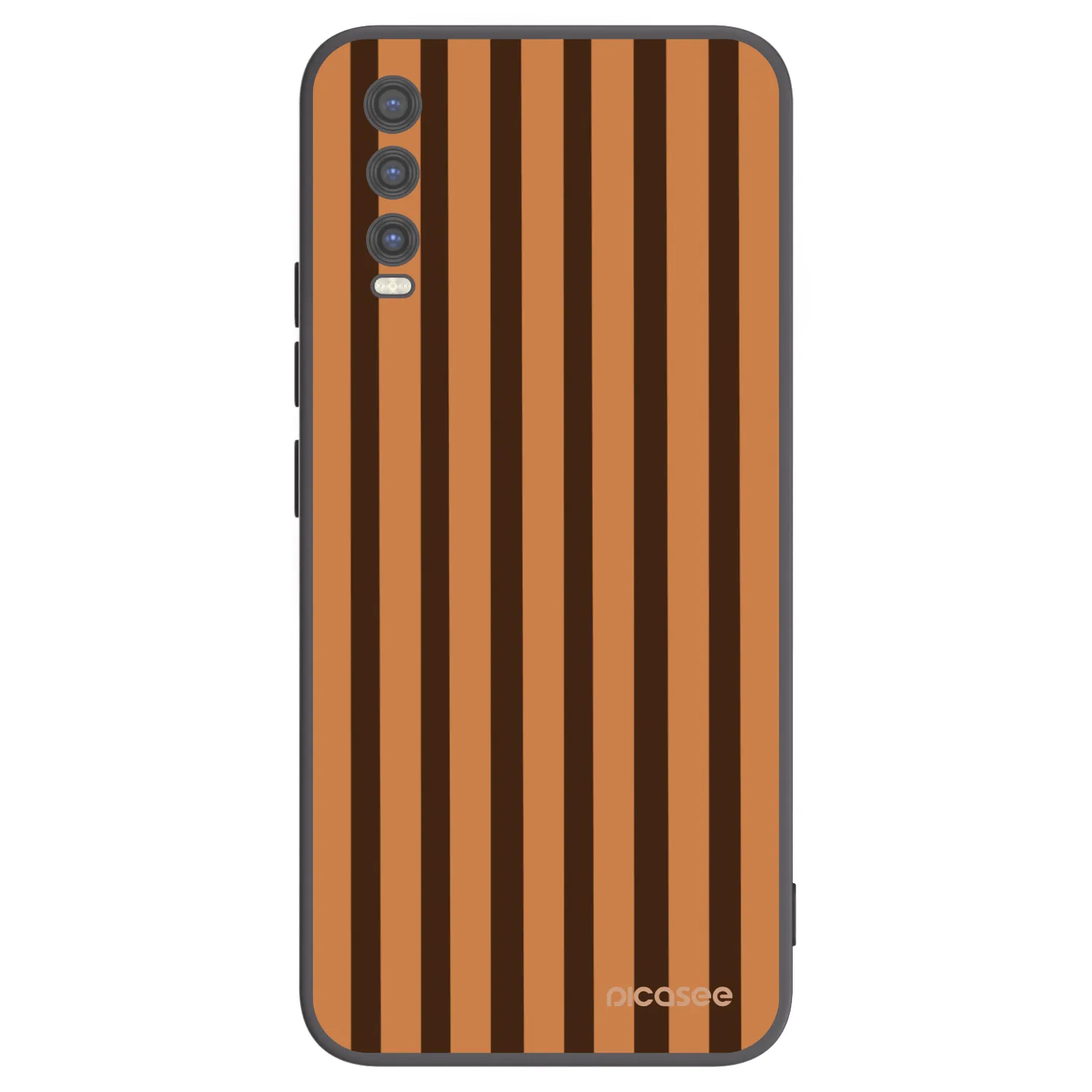 Picasee fekete szilikon tok az alábbi mobiltelefonokra Vivo Y20s - Caramel lines