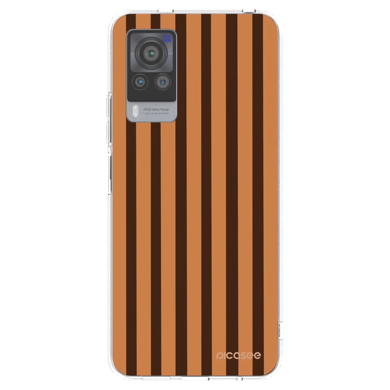 Picasee átlátszó szilikon tok az alábbi mobiltelefonokra Vivo X60 Pro 5G - Caramel lines