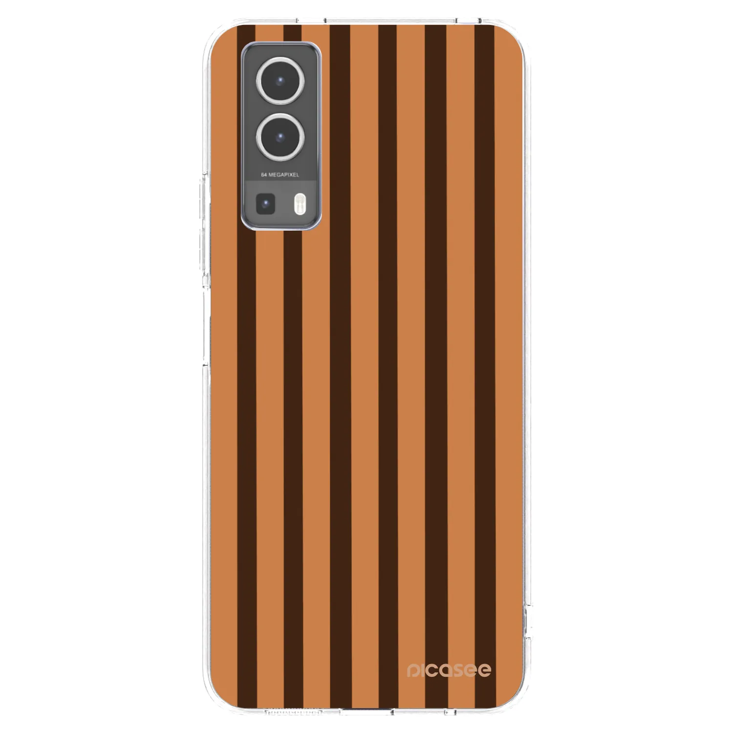 Picasee átlátszó szilikon tok az alábbi mobiltelefonokra Vivo Y72 5G - Caramel lines