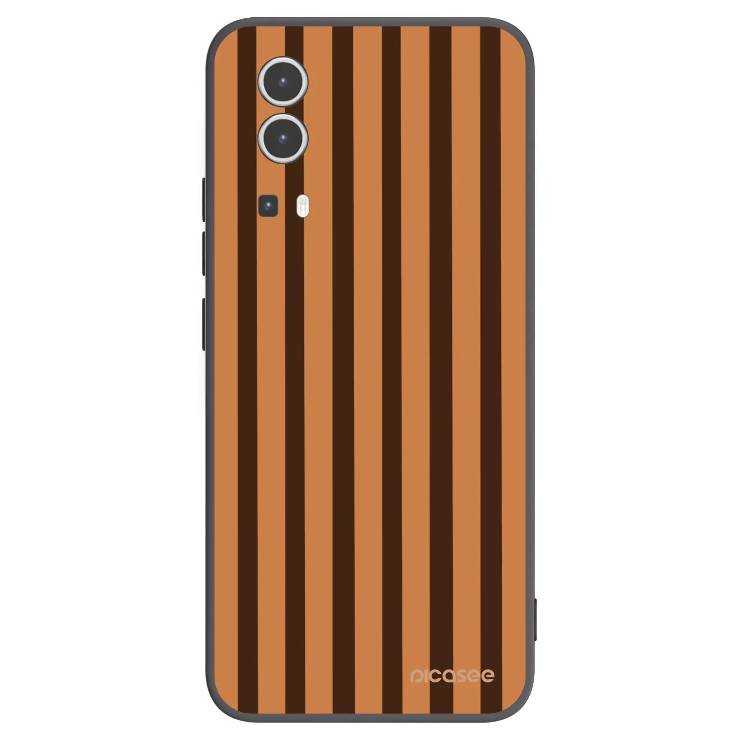 Picasee fekete szilikon tok az alábbi mobiltelefonokra Vivo Y72 5G - Caramel lines