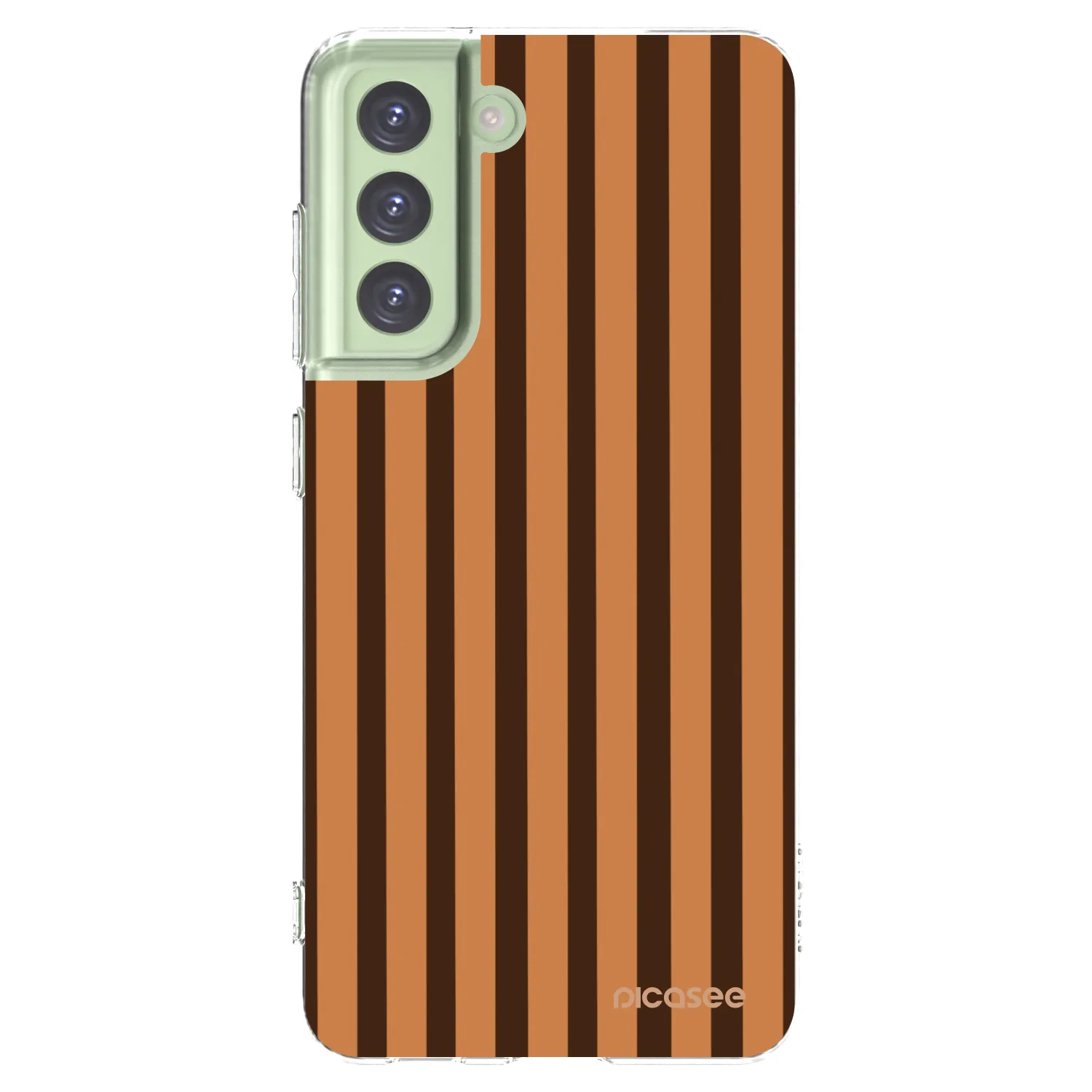 Picasee átlátszó szilikon tok az alábbi mobiltelefonokra Samsung Galaxy S21 FE 5G - Caramel lines