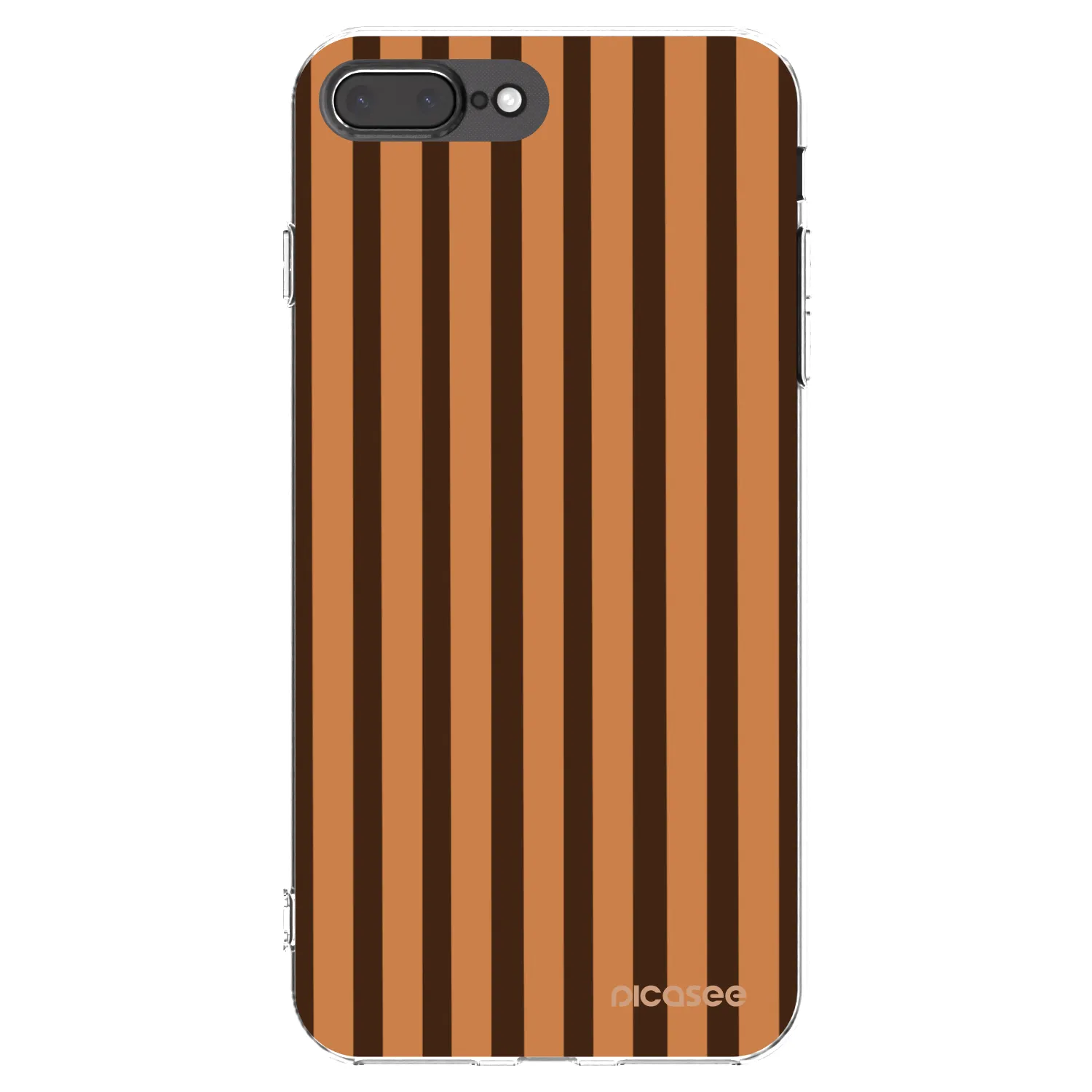 Picasee átlátszó szilikon tok az alábbi mobiltelefonokra Apple iPhone 7 Plus - Caramel lines