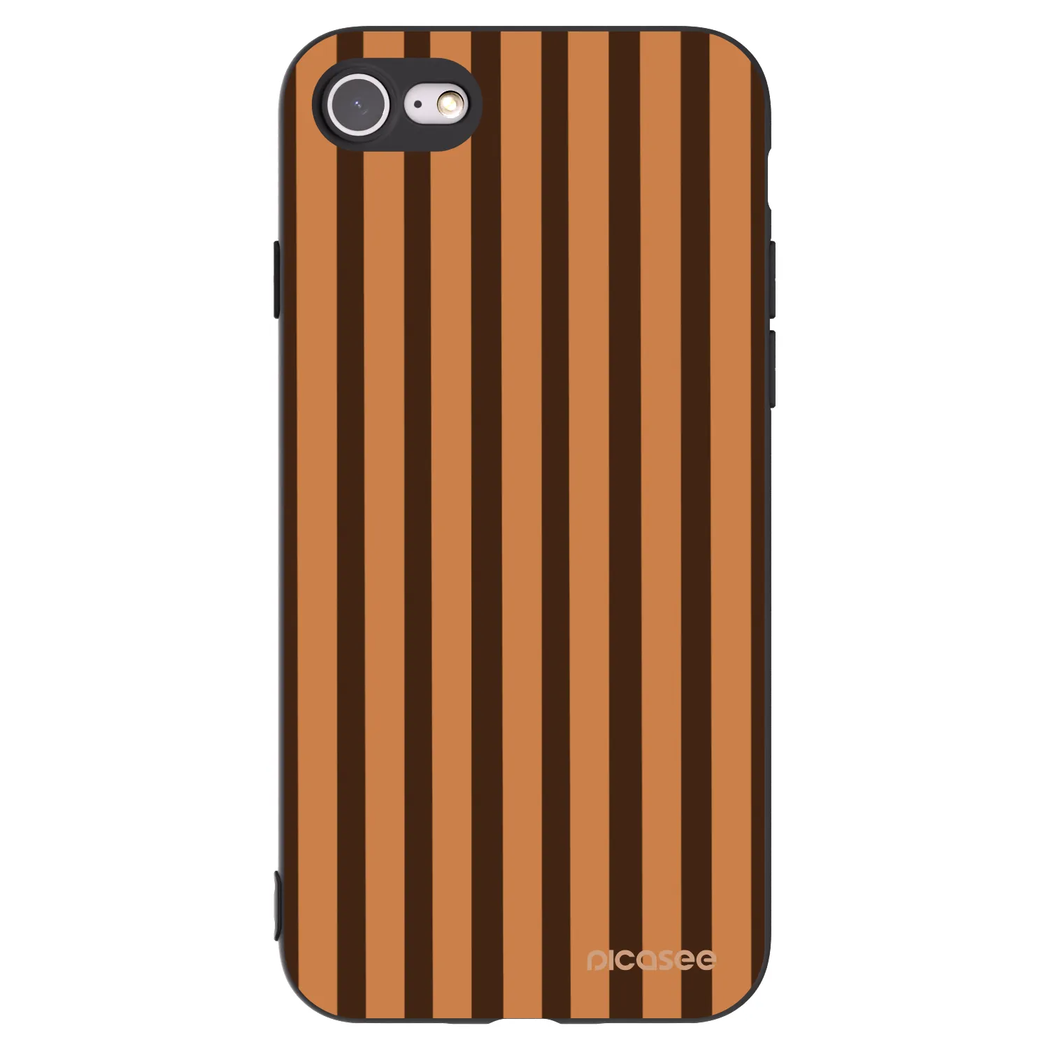 Picasee fekete szilikon tok az alábbi mobiltelefonokra Apple iPhone SE 2022 - Caramel lines
