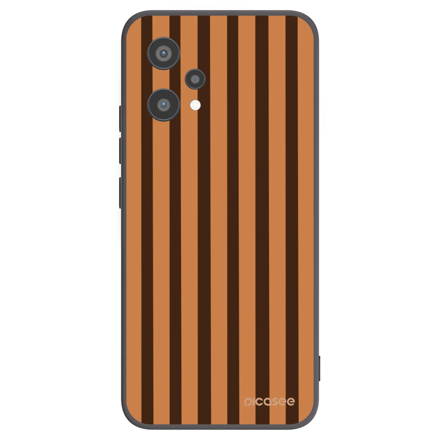 Picasee fekete szilikon tok az alábbi mobiltelefonokra Realme 9 Pro 5G - Caramel lines