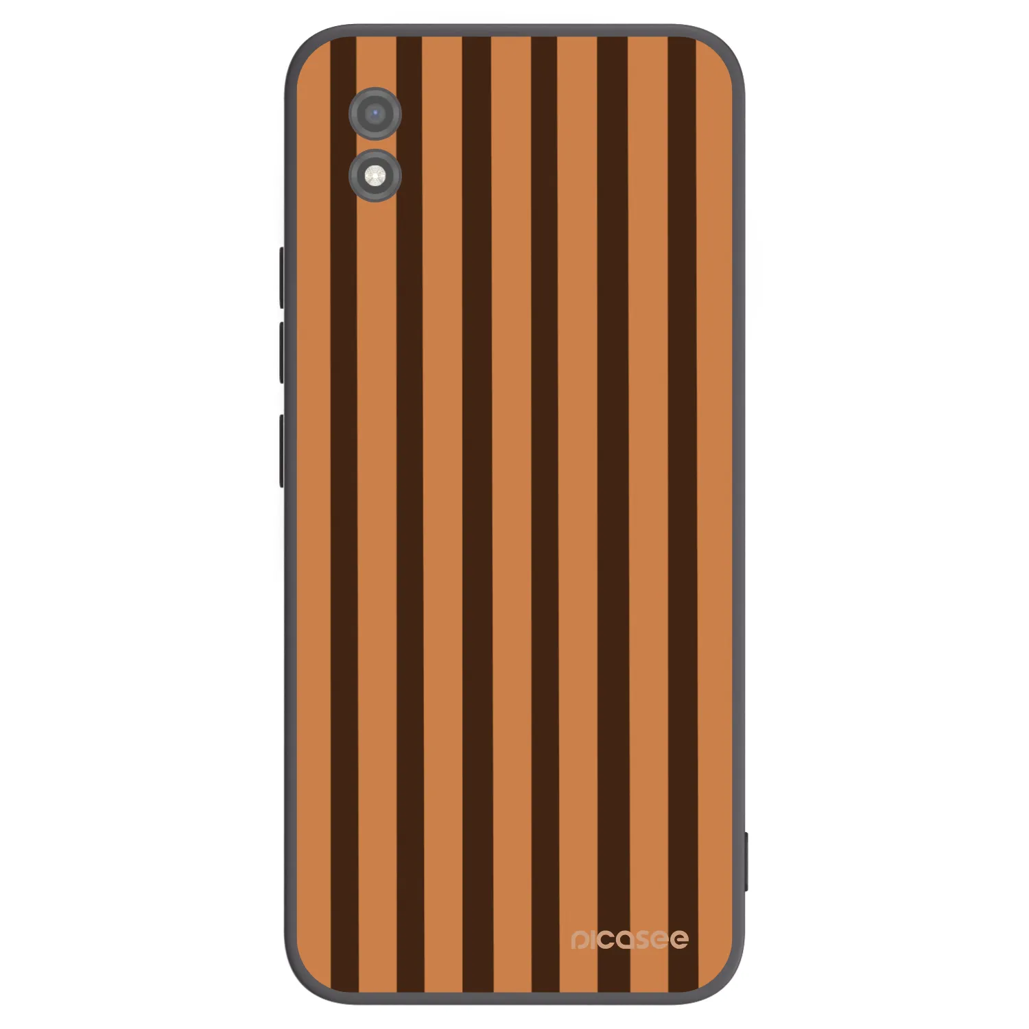 Picasee fekete szilikon tok az alábbi mobiltelefonokra Realme C11 (2021) - Caramel lines