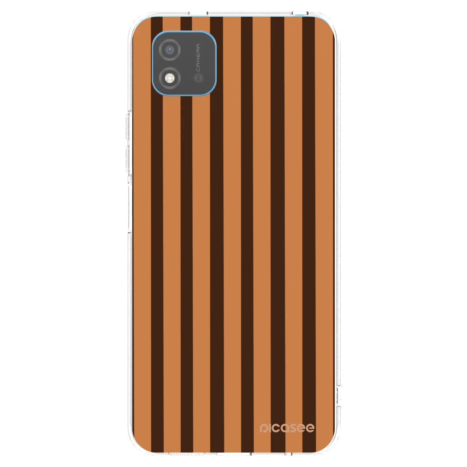 Picasee átlátszó szilikon tok az alábbi mobiltelefonokra Realme C11 (2021) - Caramel lines